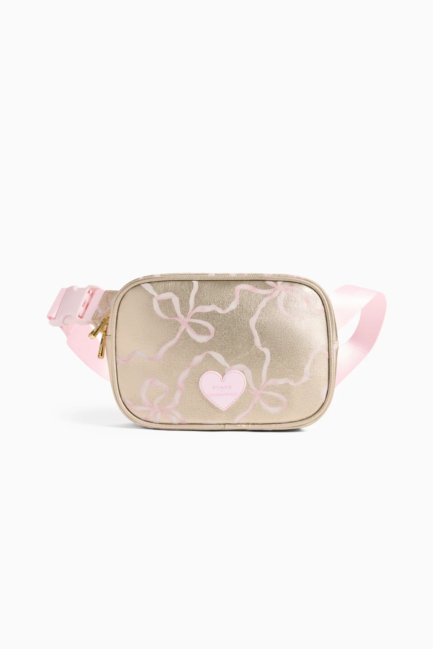 STATE x LoveShackFancy Bolsa de Cintura Grande Bennet Dorada