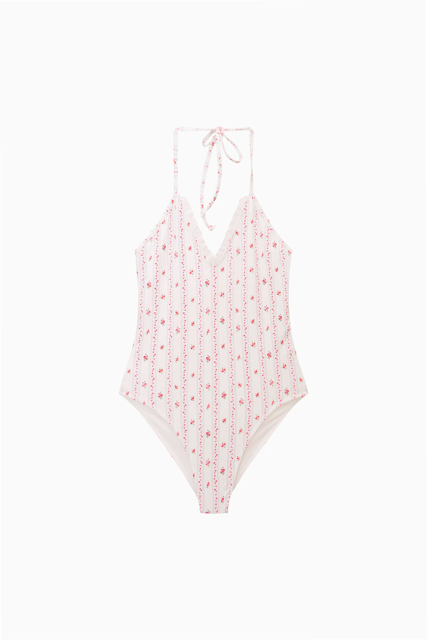 Traje de baño de rayas de cereza para niñas pequeñas Liorra