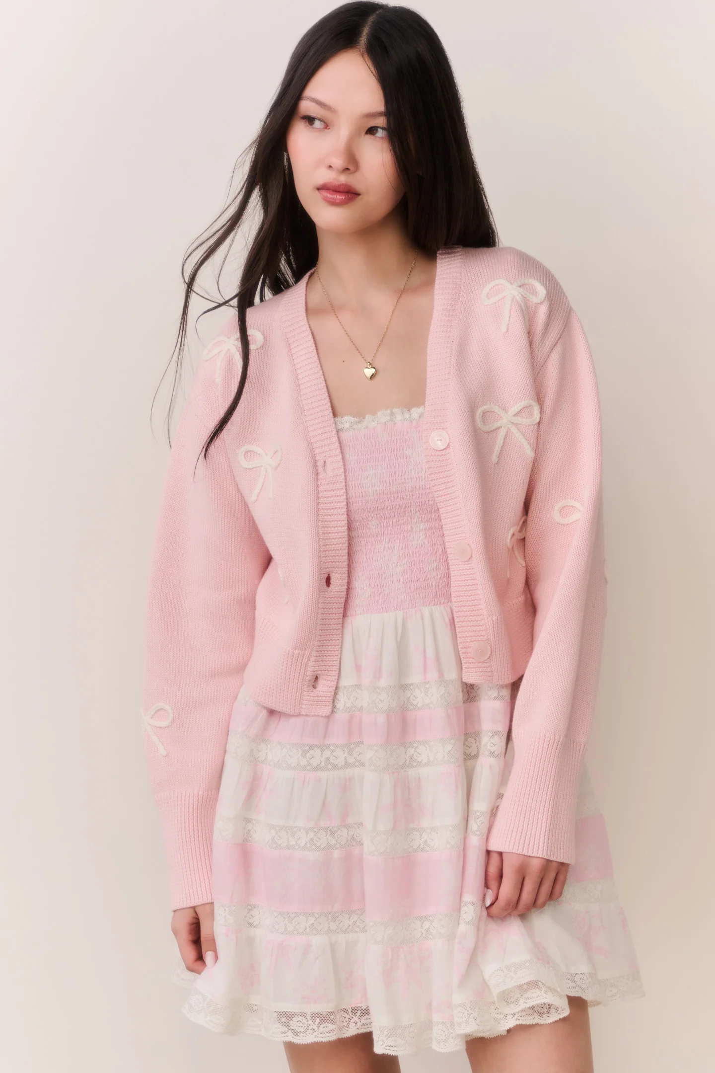 Cardigan con lazo de algodón Francette