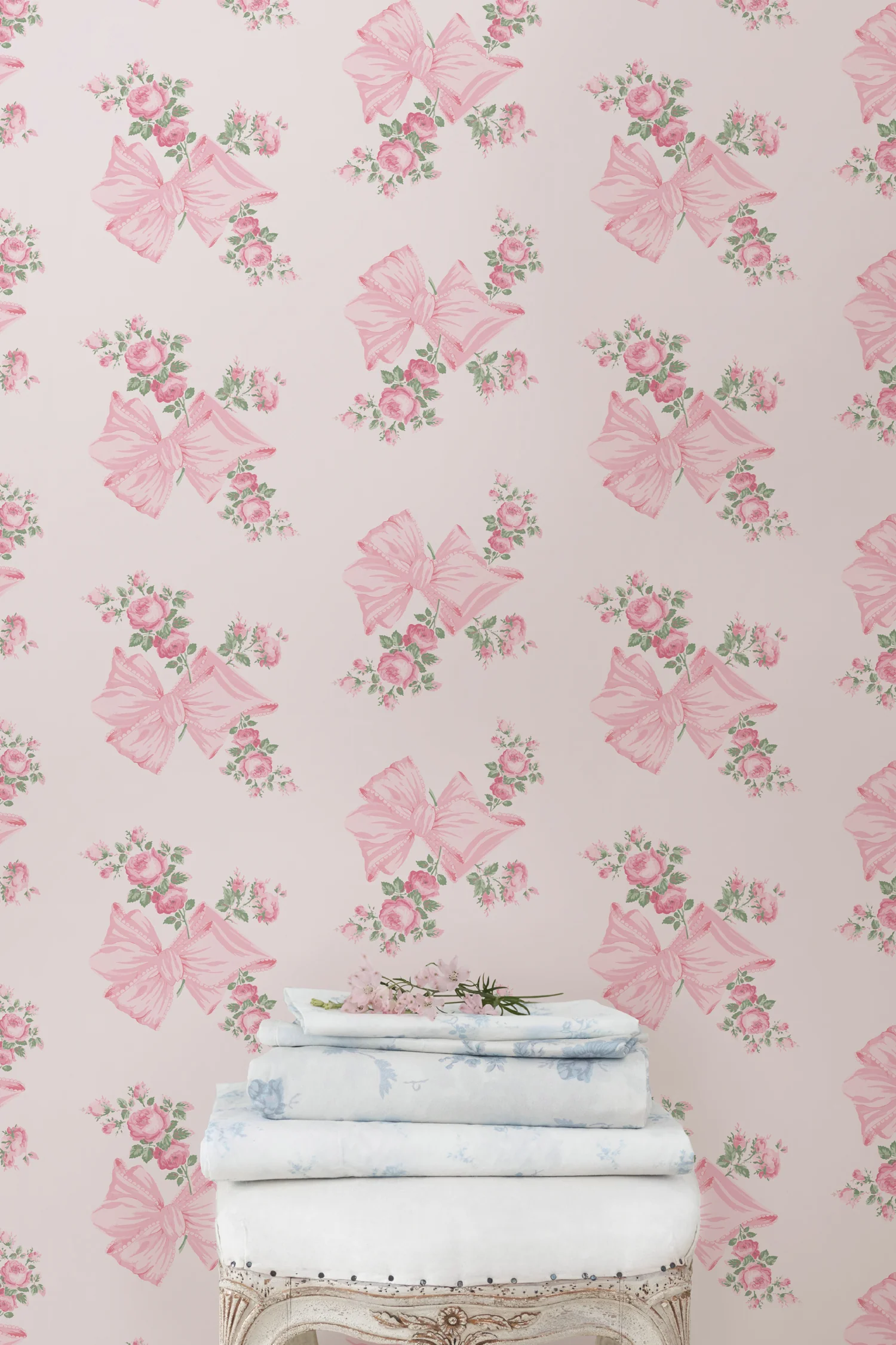 Papel Pintado Estándar Beaux Pink Mint Rosa