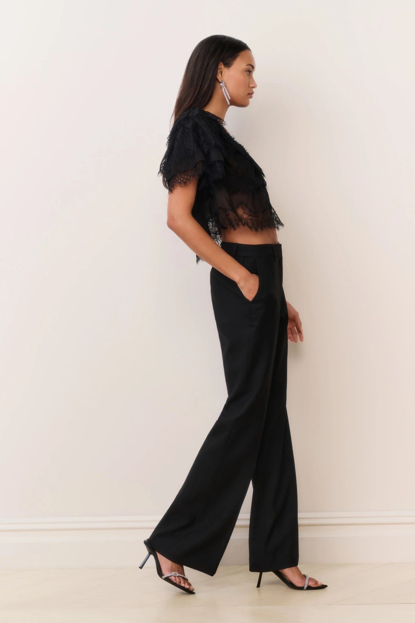Pantalón de Pantalón de Lana y Mezcla Enly