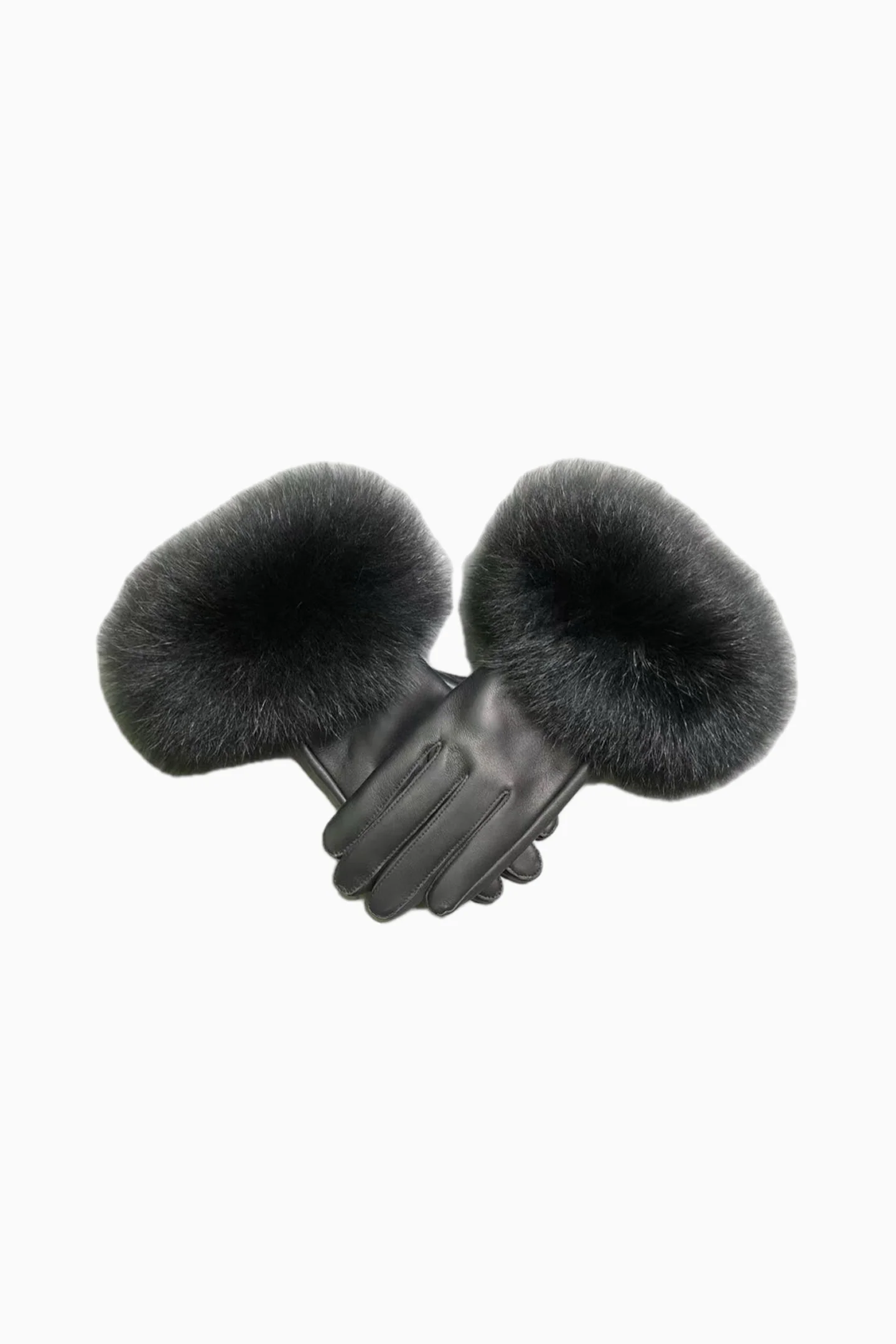 Guantes de piel y piel de zorro Susanna Chow Dawson