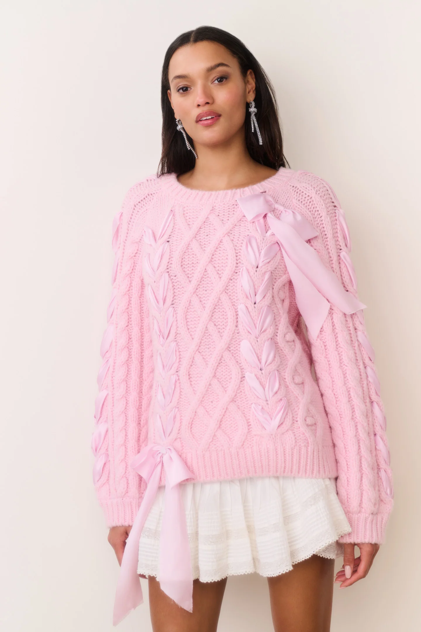 Kloss Pullover con cinta de mezcla de alpaca