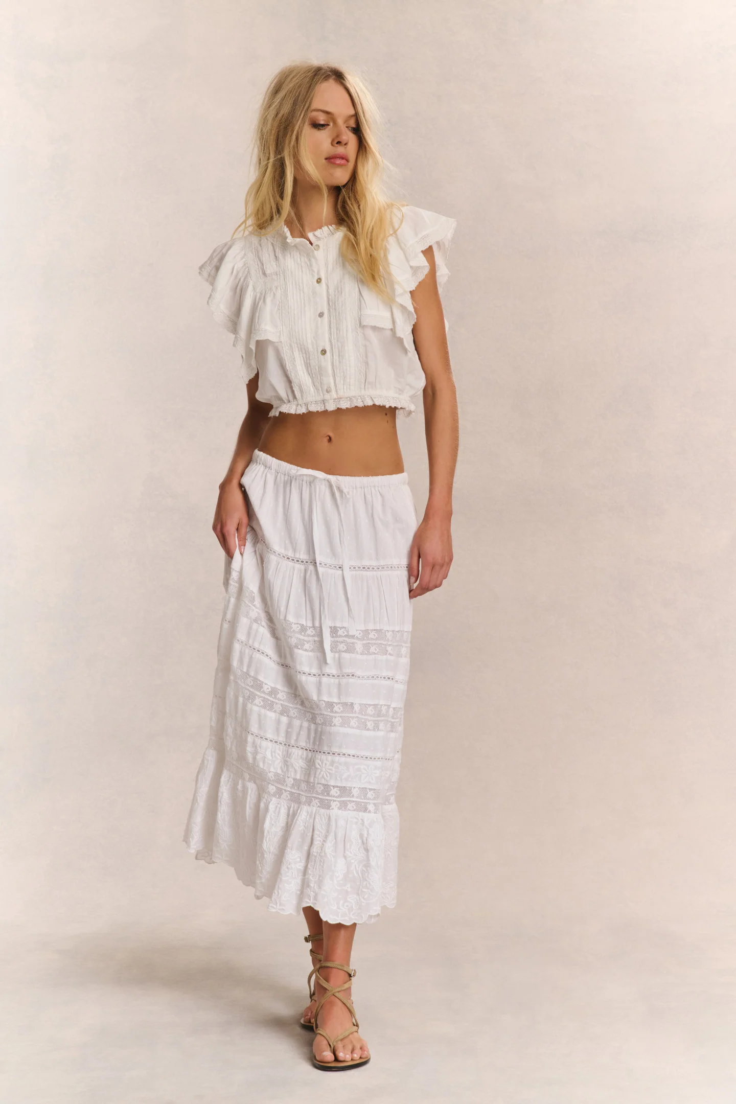Falda Midi Donna Heritage