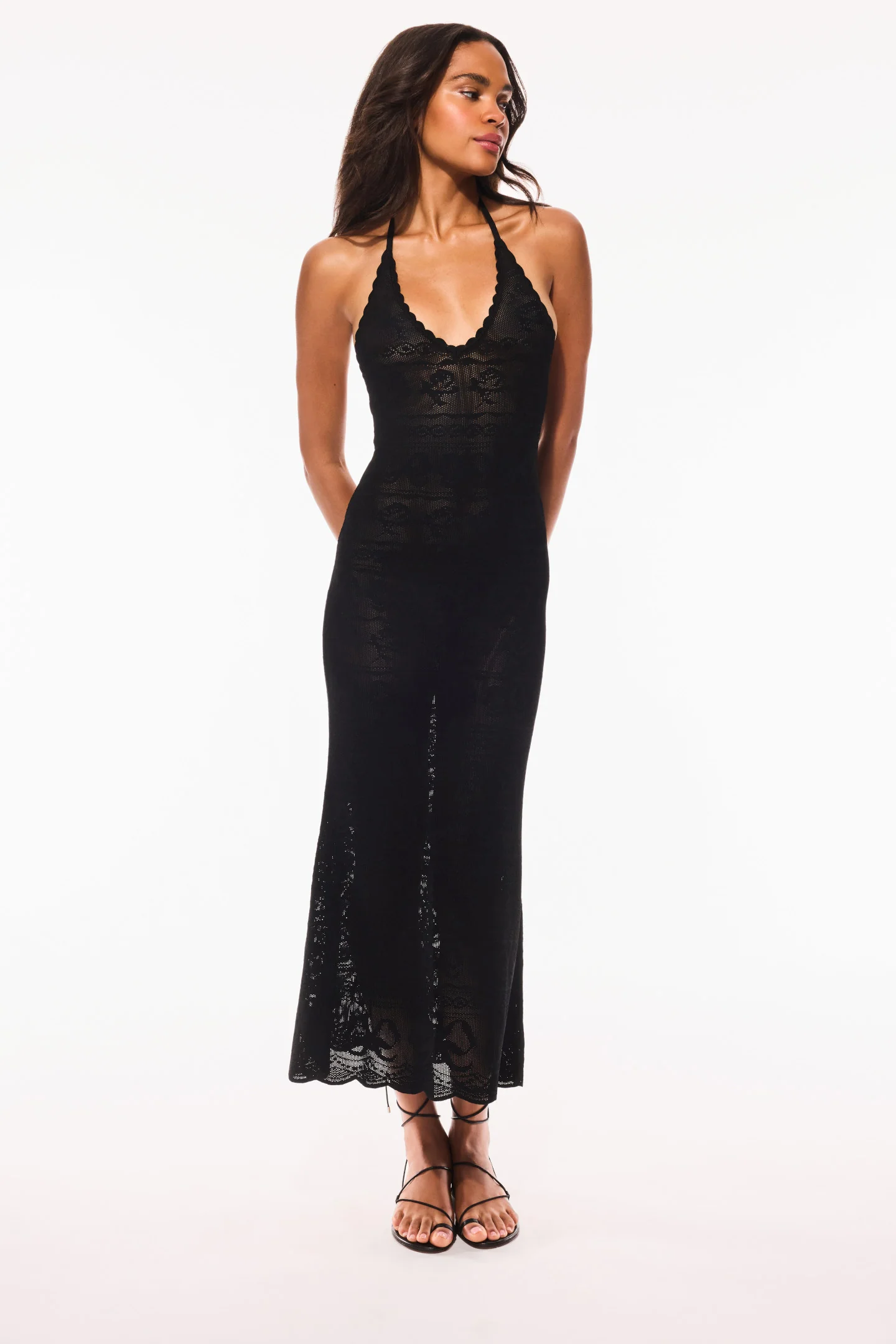 Vestido maxi tejido Cillian Pointelle