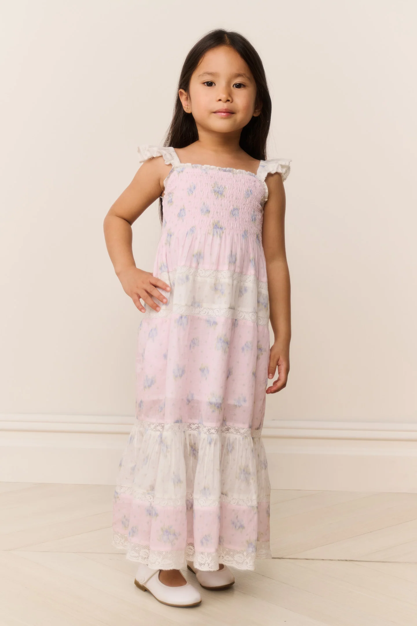 Vestido maxi estampado mixto para niñas Rhiannon