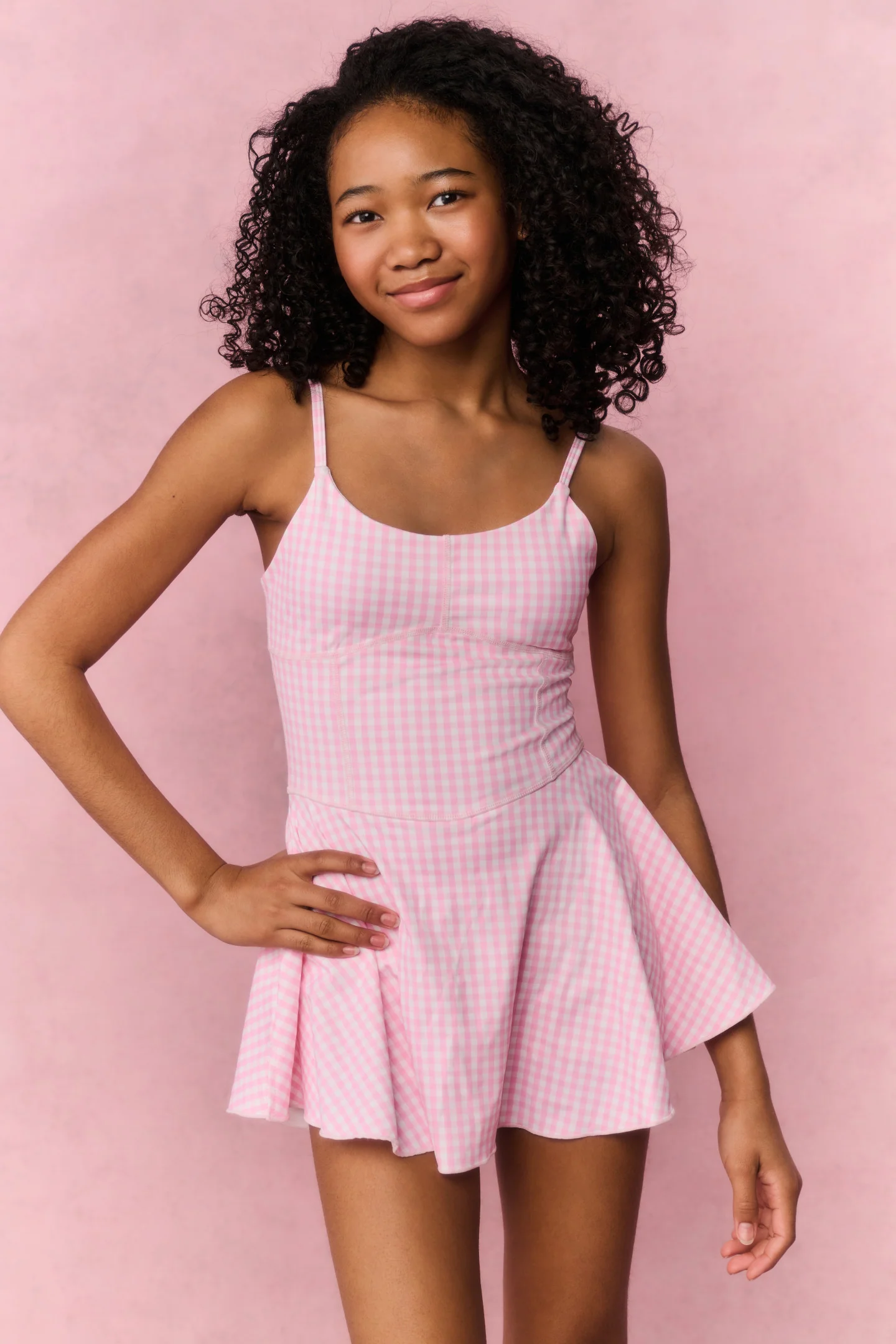Vestido activo Tween Gingham Kishori
