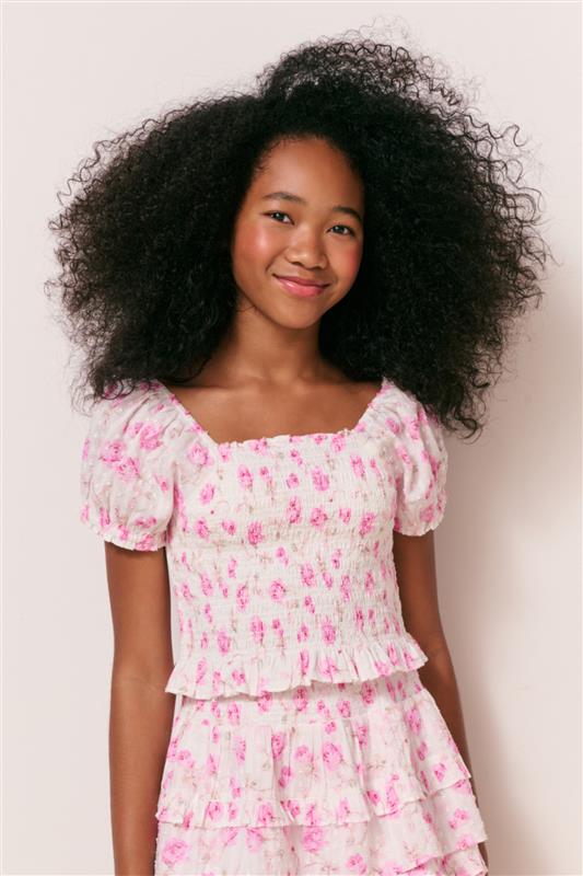 Top de Estampado Heredado para Niñas Fabielle