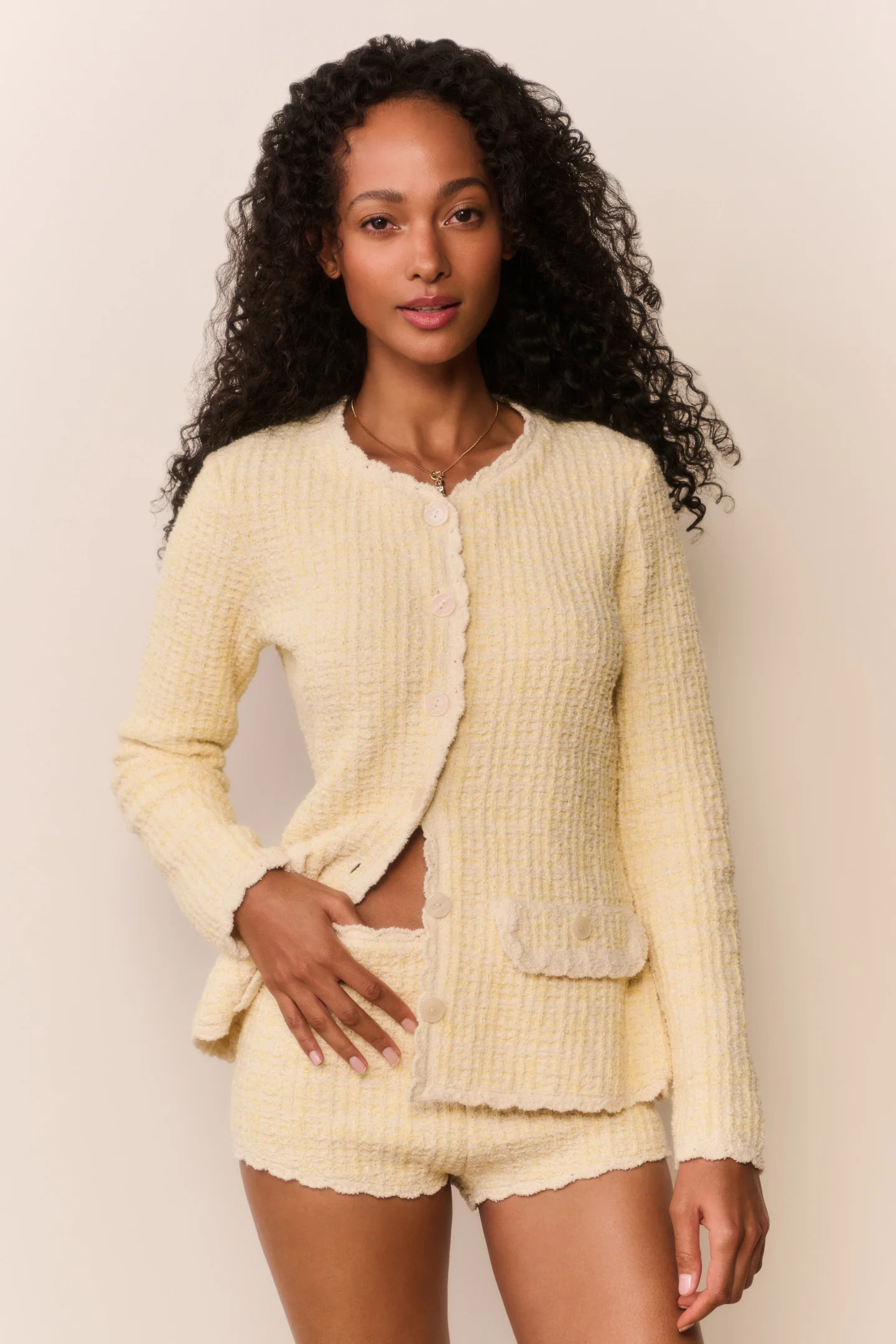 Cardigan de punto de tweed Gaililee