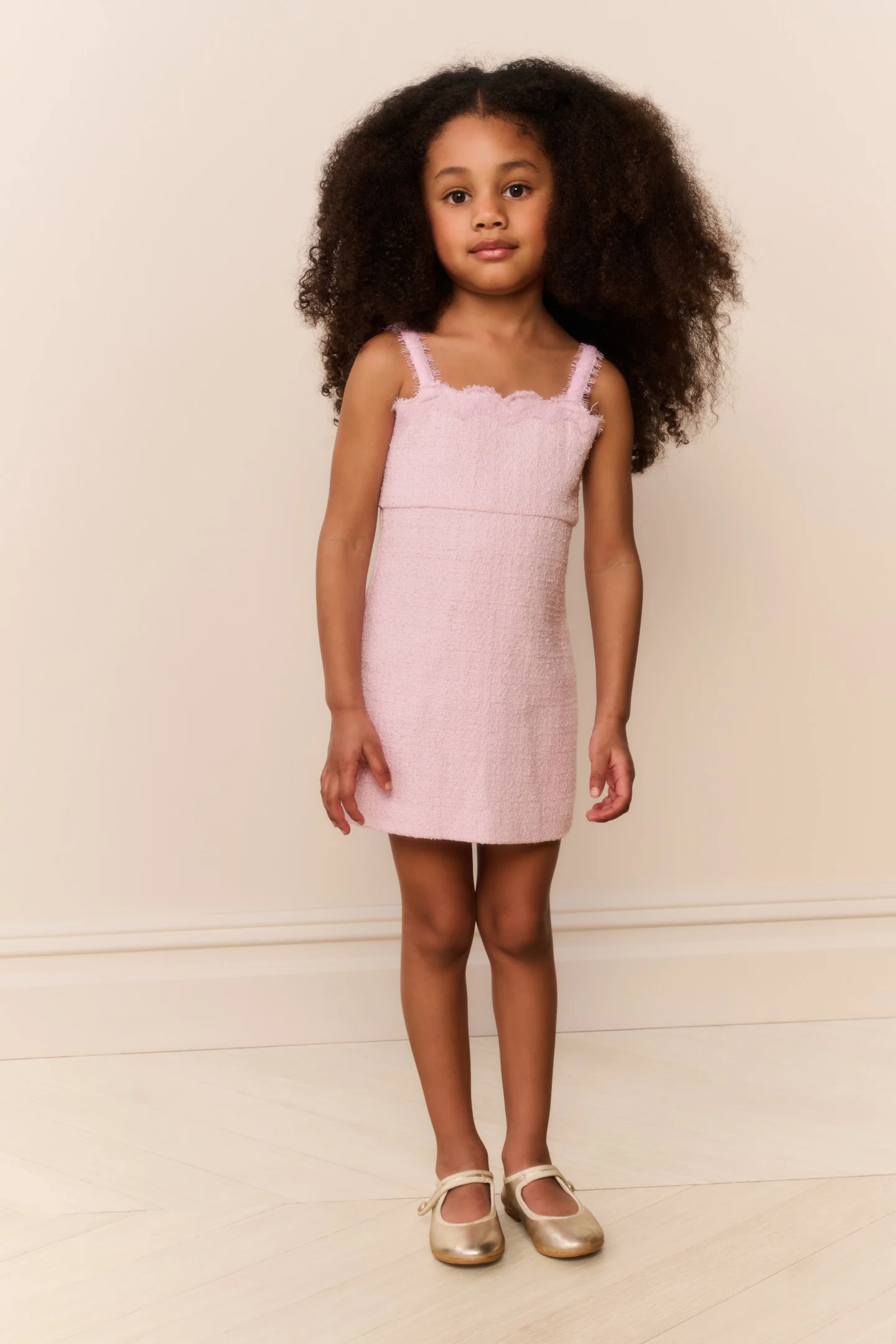 Vestido Willamina de Encaje de Tweed para Niñas Pequeñas