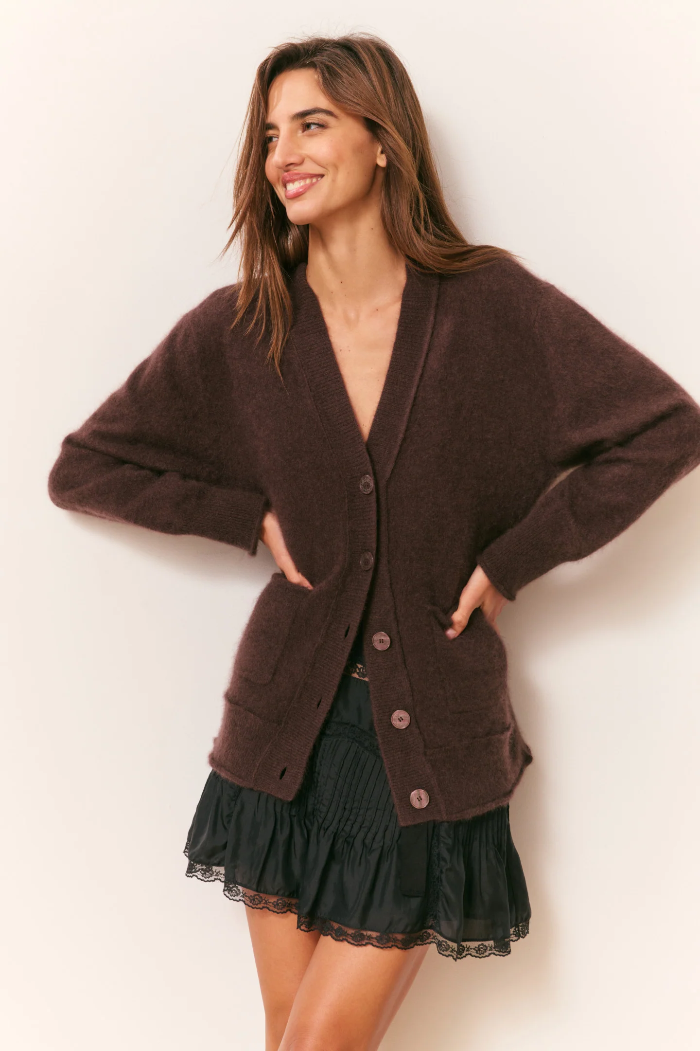Cardigan de Cachemira Lijado Applene