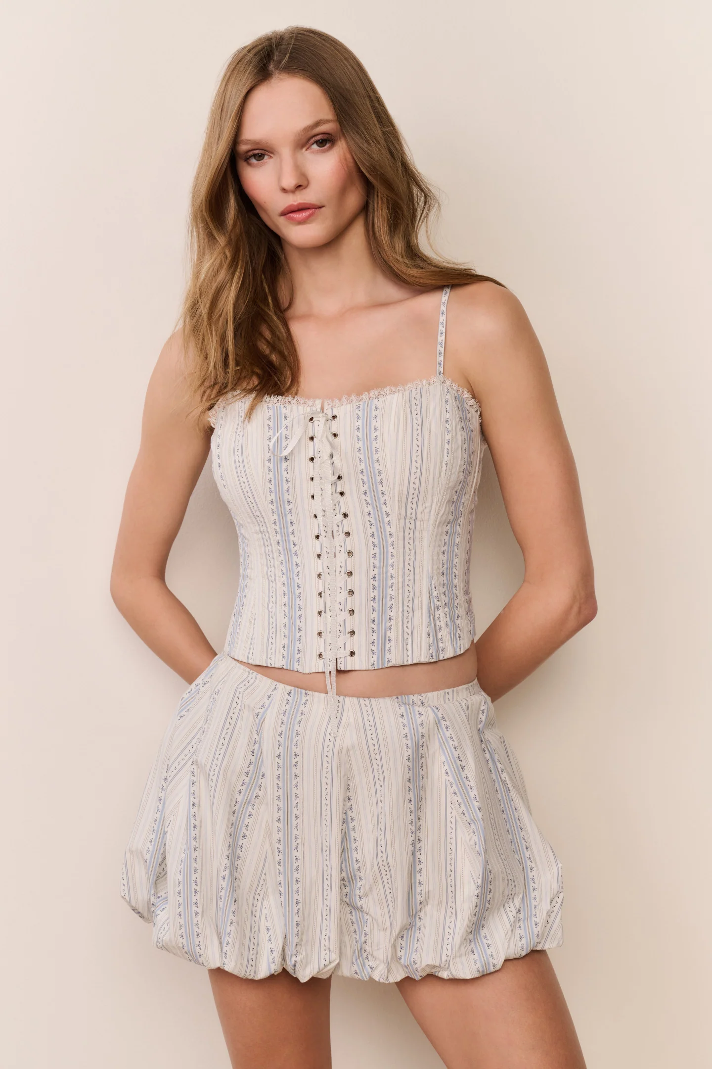 Falda Mini de Burbuja de Algodón Georgeanne