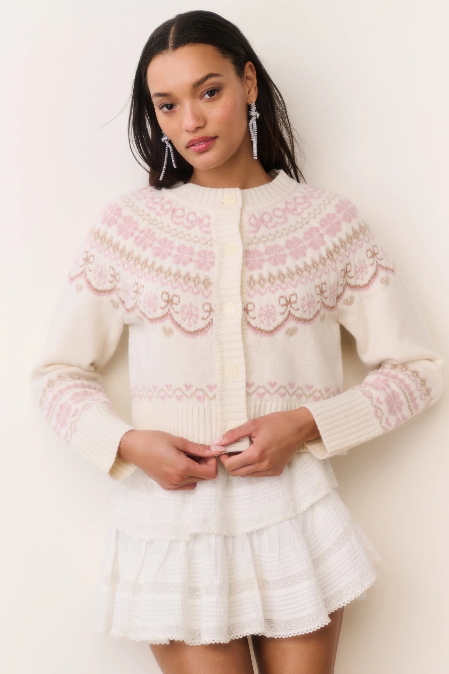 Chaleco de punto Fair Isle de lana Shantae