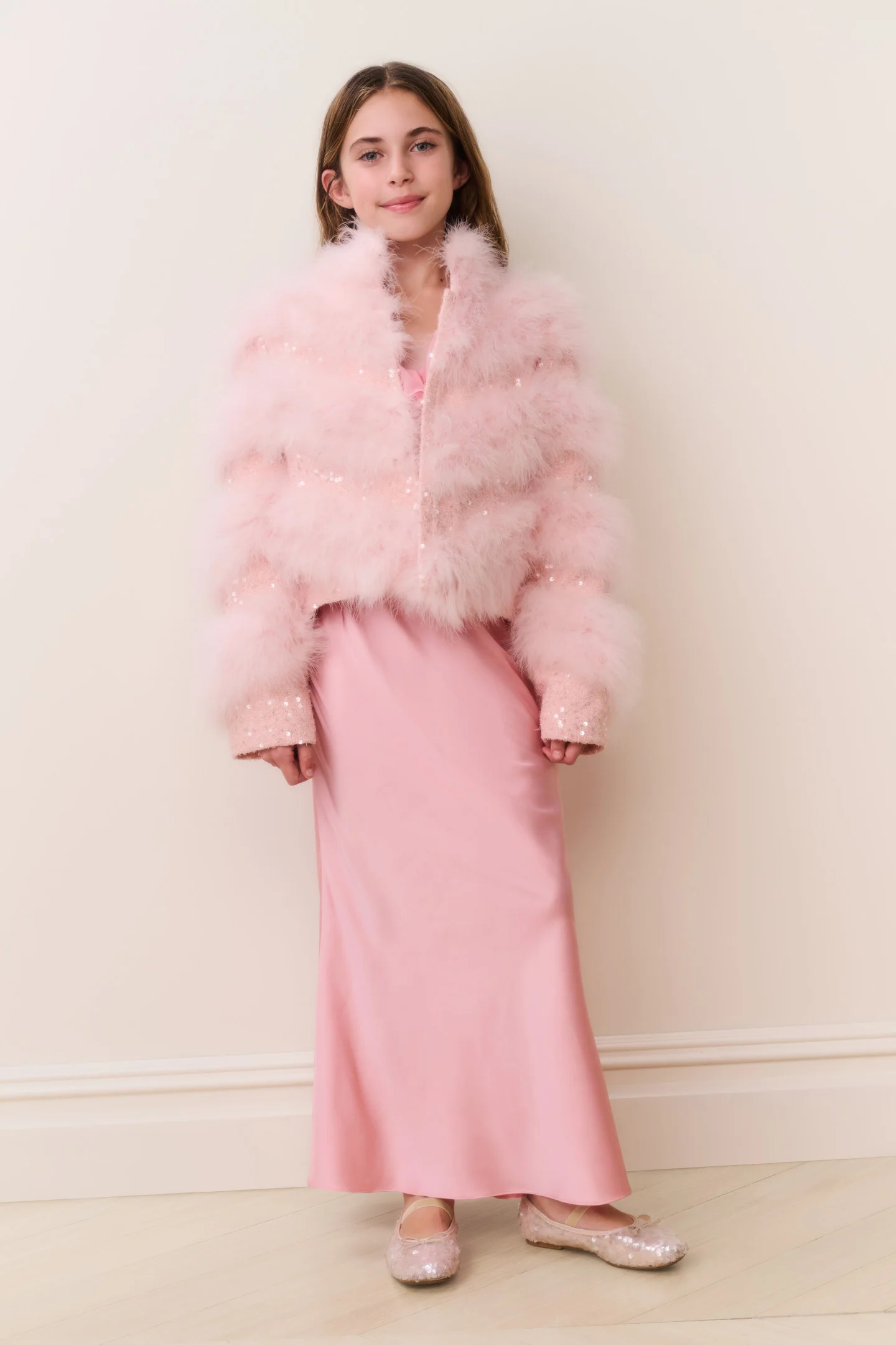 Chaqueta de plumas y lentejuelas Tween Trislyn