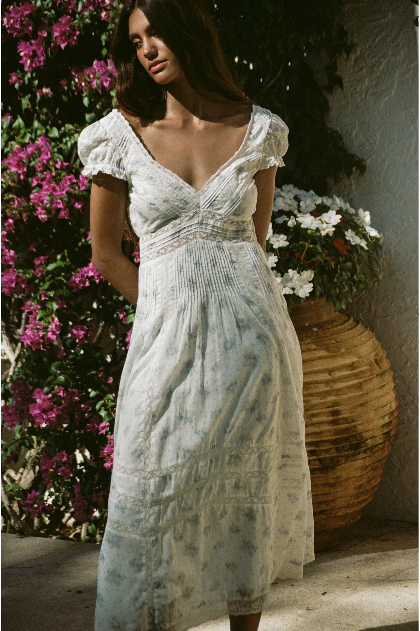 Vestido Midi de Algodón con Estampado Floral Suvi