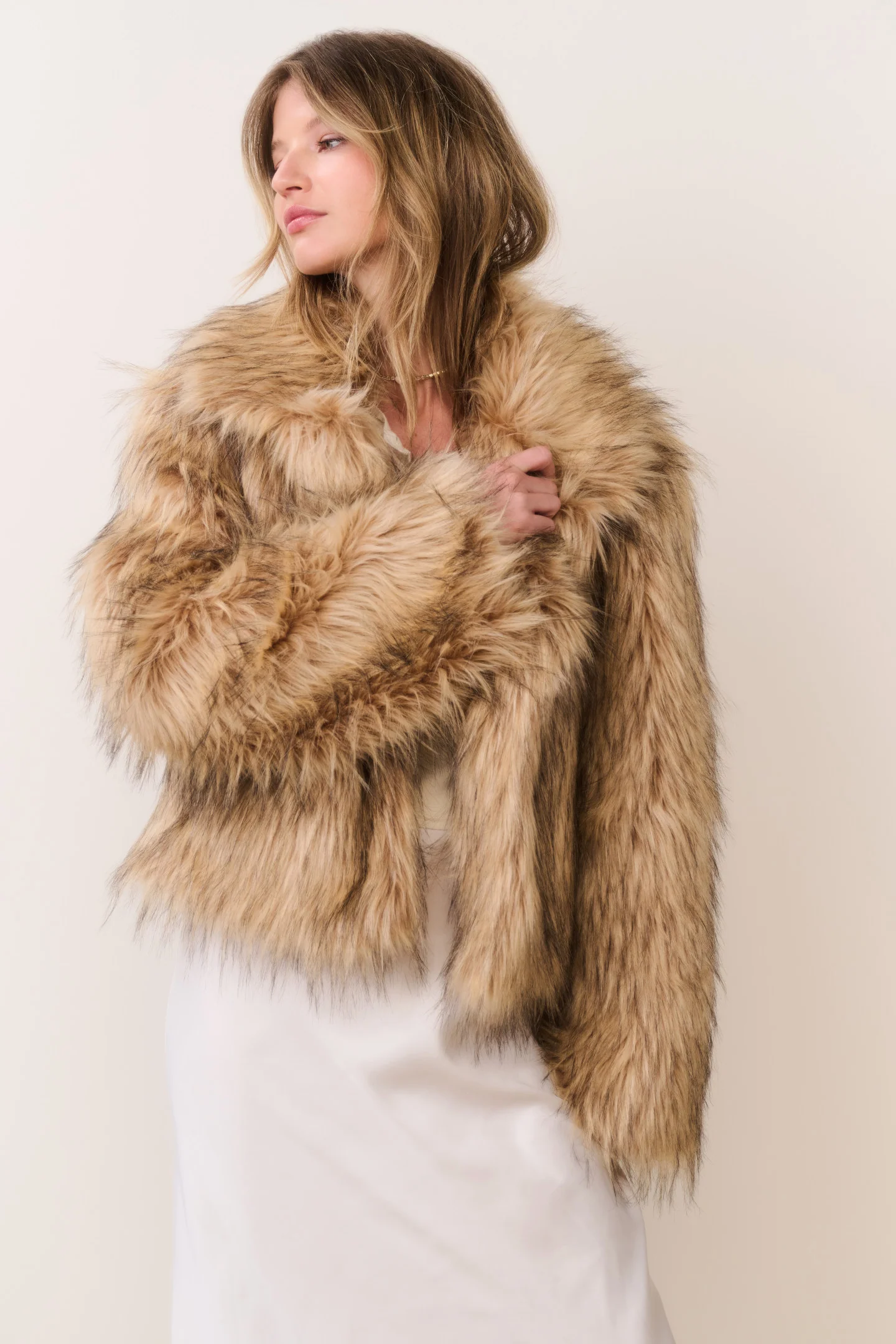 Chaqueta de Piel Falsa Valina