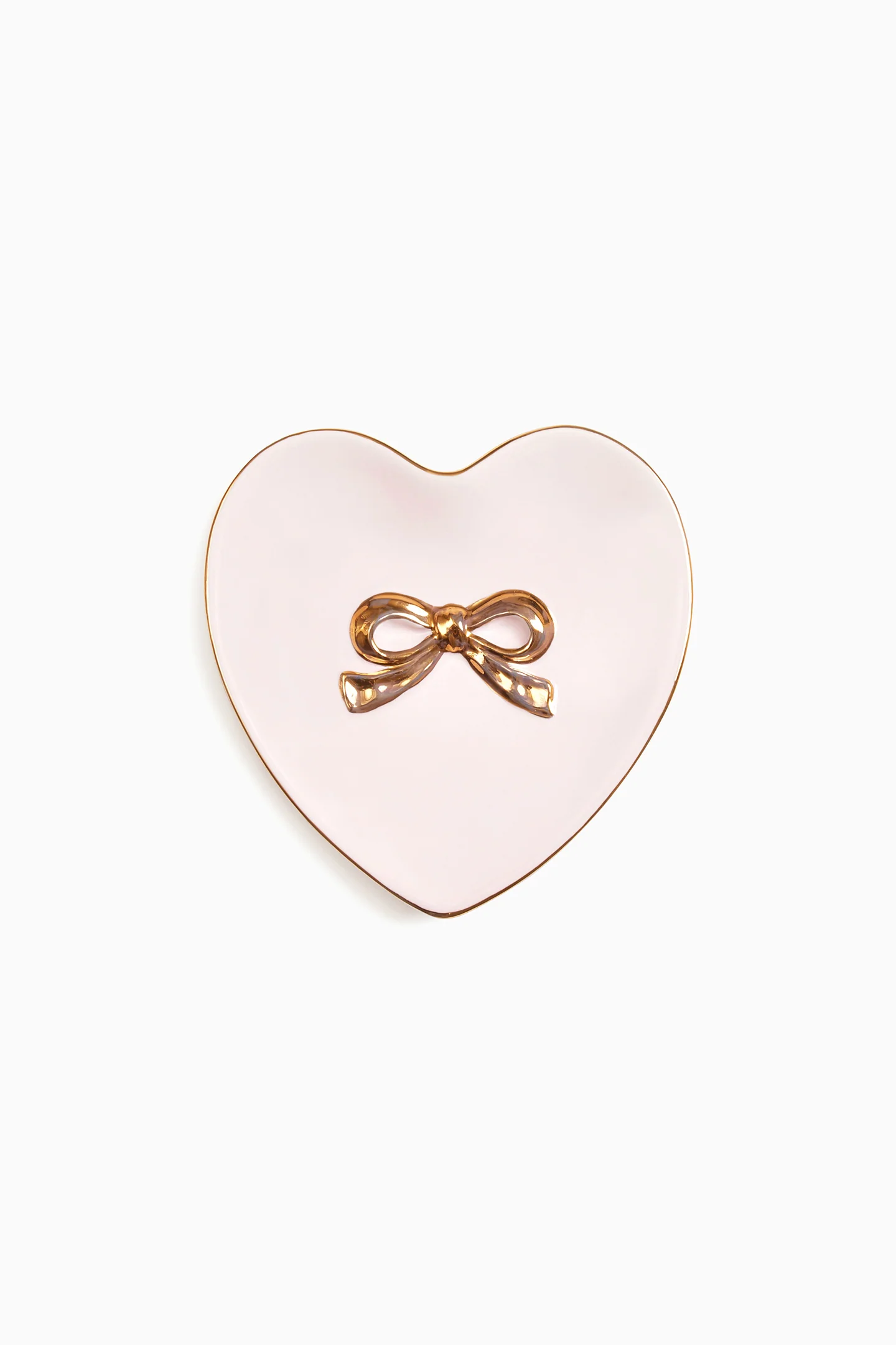 Plato para anillos con forma de corazón