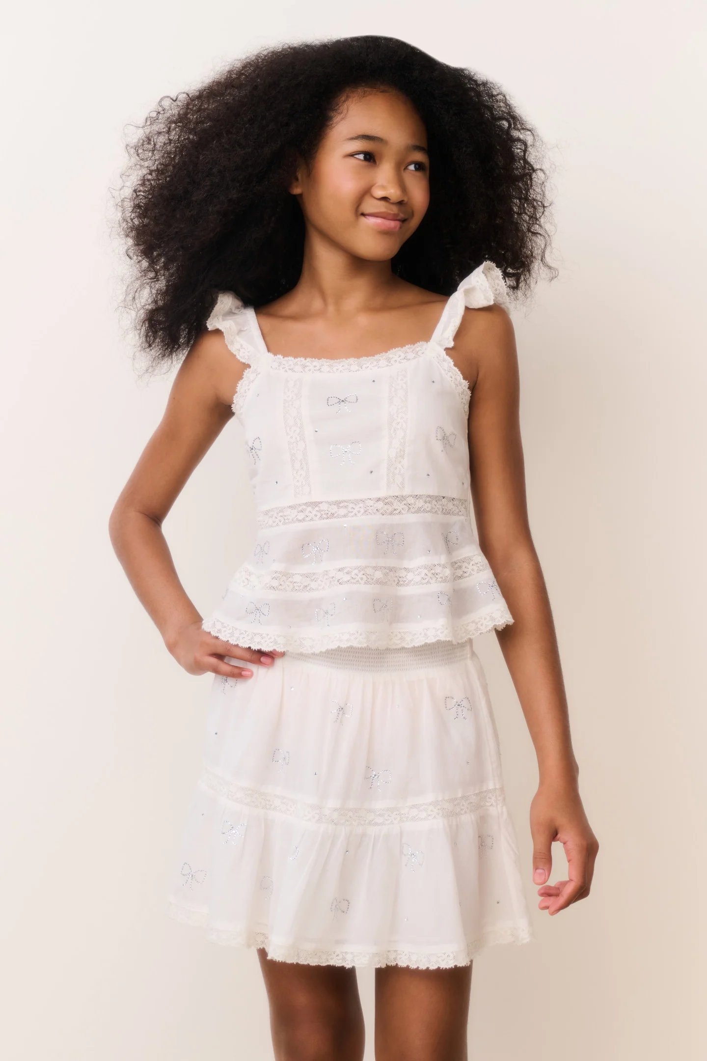 Top de algodón con lazo de cristal Tween Melsy