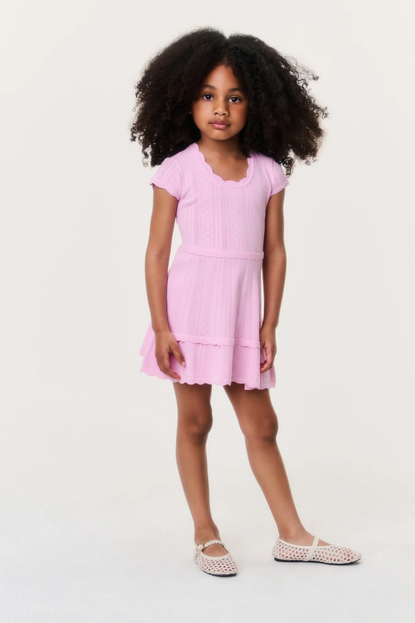Vestido de punto elástico para niñas Jovie