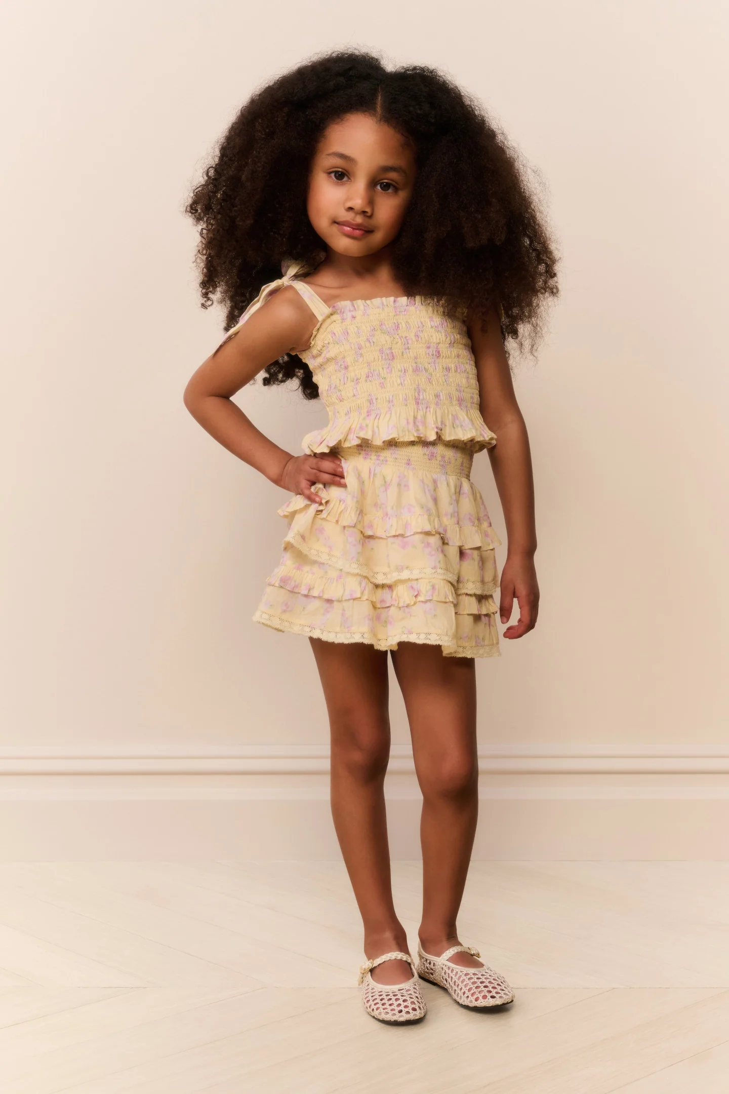Falda Billie Floral con Flor de Niña Pequeña