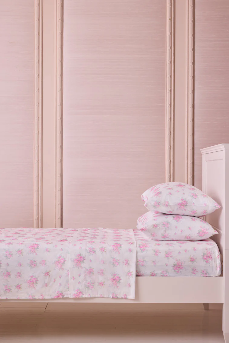 Juego de sábanas de algodón sateen floral