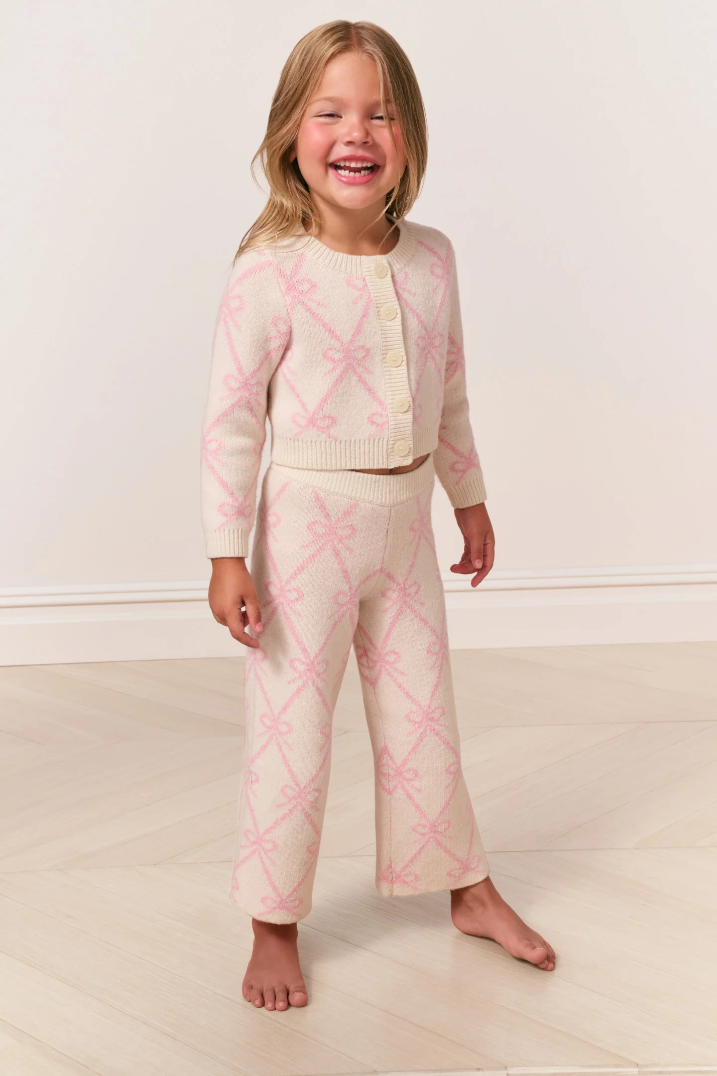 Pantalones con lazo tejidos para niñas Kisa