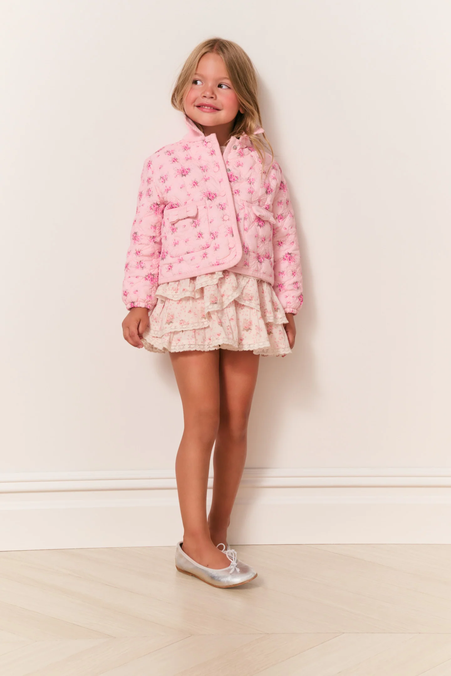 Chaqueta acolchada floral Aubrina para niñas