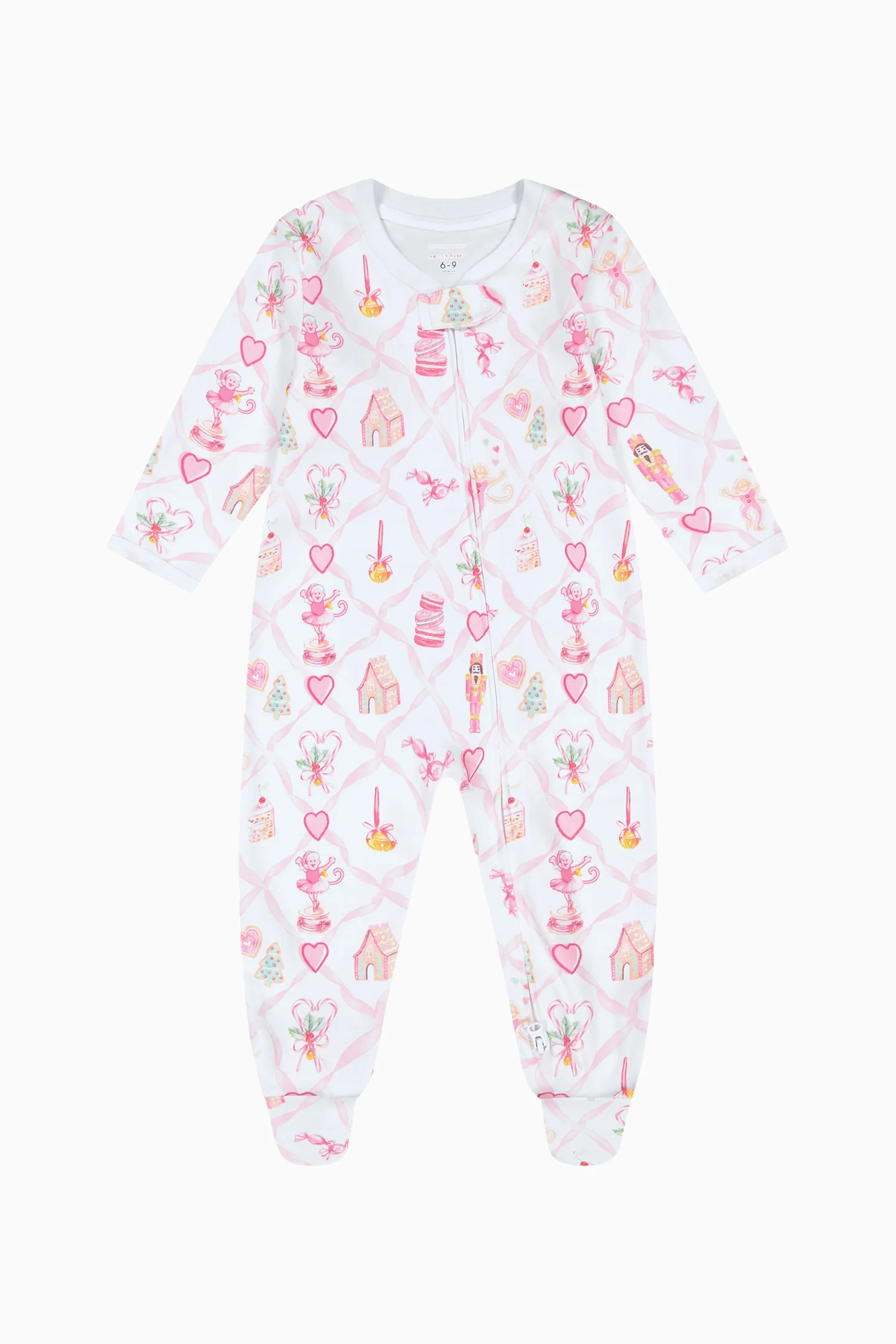 LoveShackFancy x Roller Rabbit Piecera de malla con cremallera para bebé Sugarplum