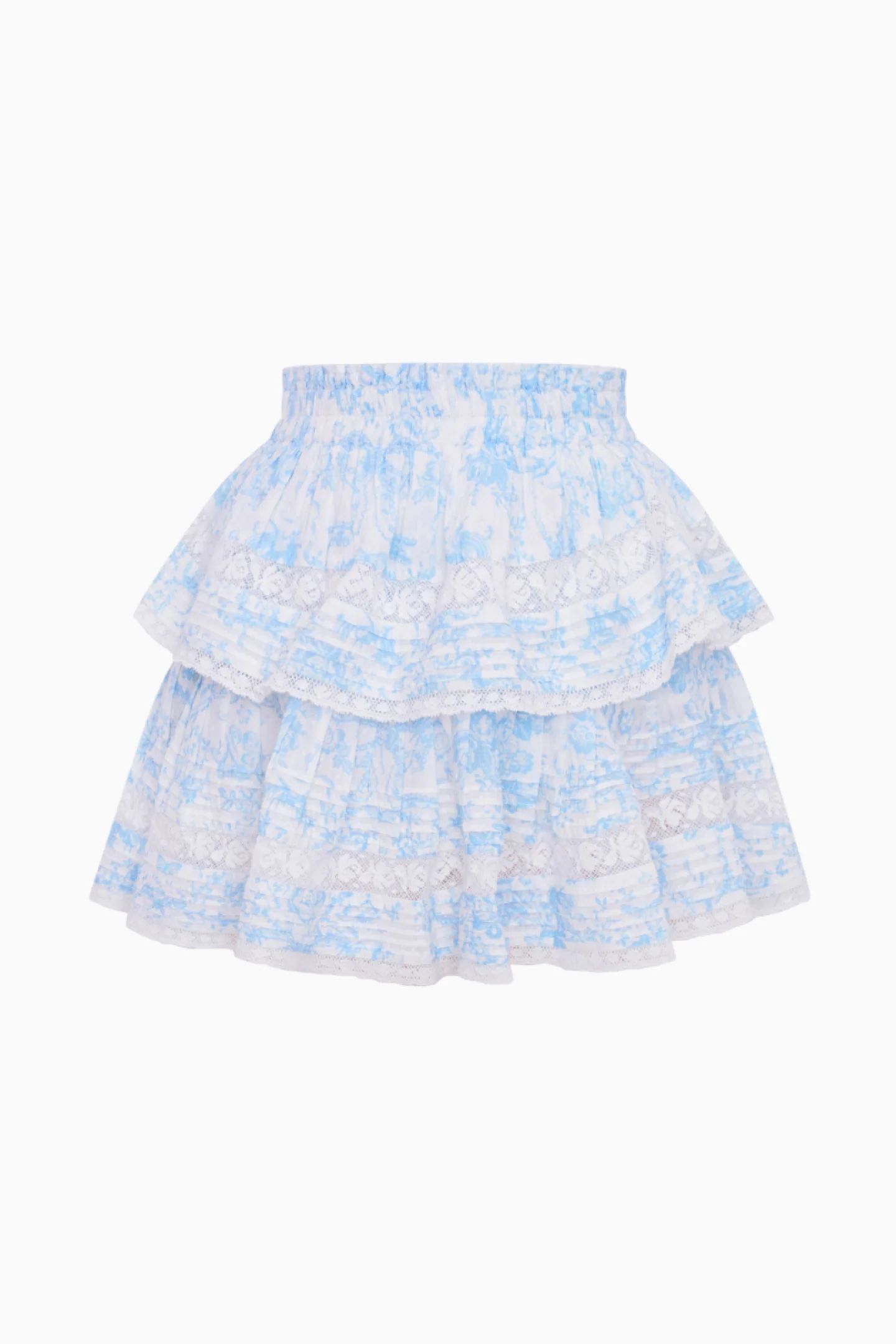 Falda Mini con Volantes Estampada