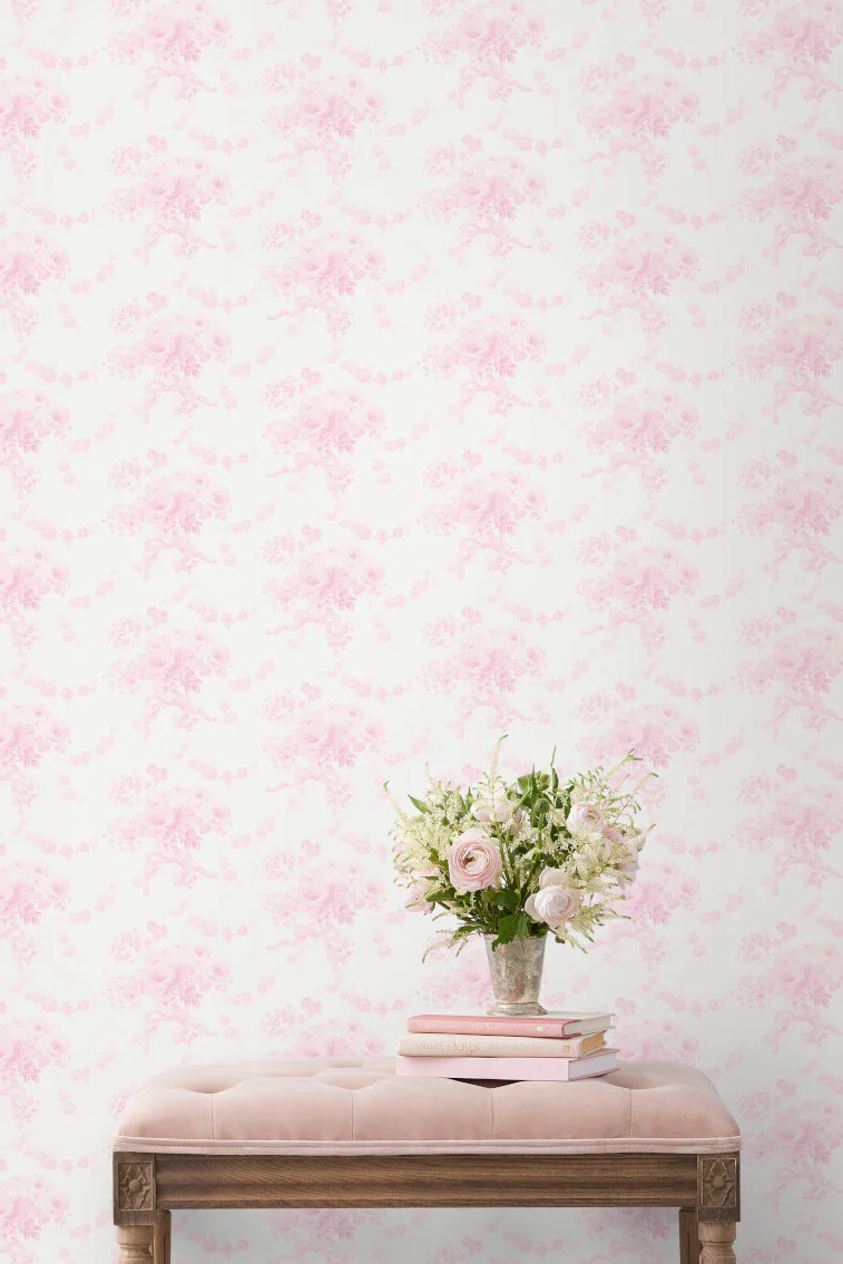 Papel Pintado Adhesivo Rosa Soñado
