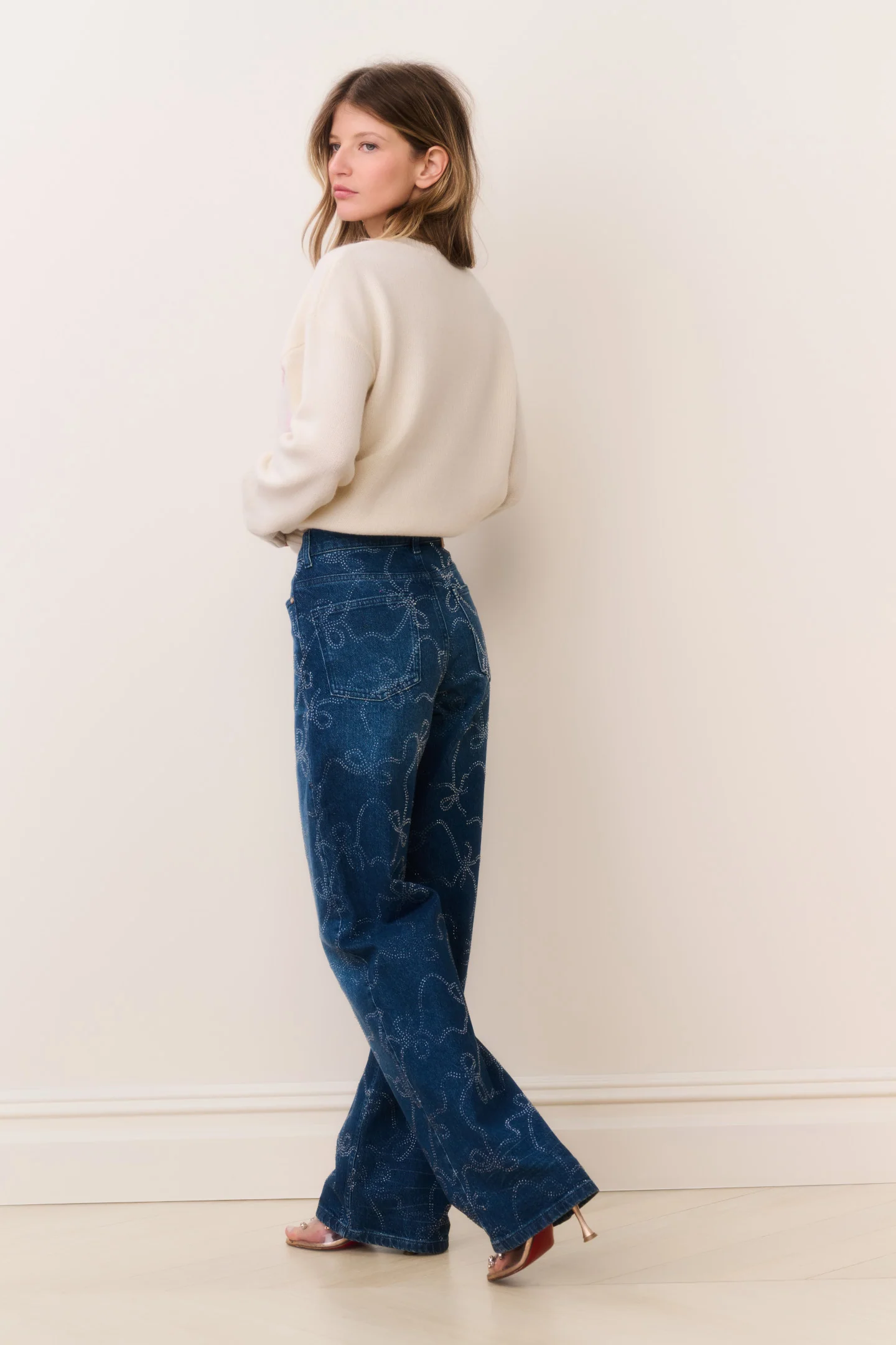 Jeans Dessa con Borlas de Cristal