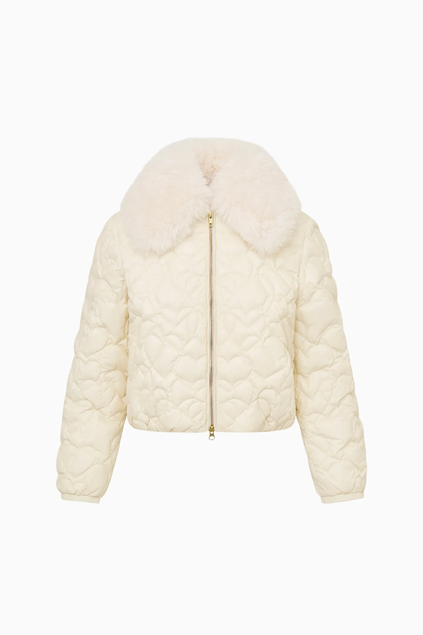 Chaqueta Puff Sandria con Estampado de Corazón