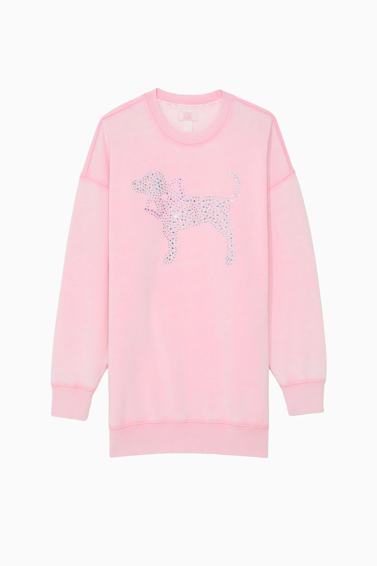 Vestido de cuello redondo amplio PINK x LoveShackFancy