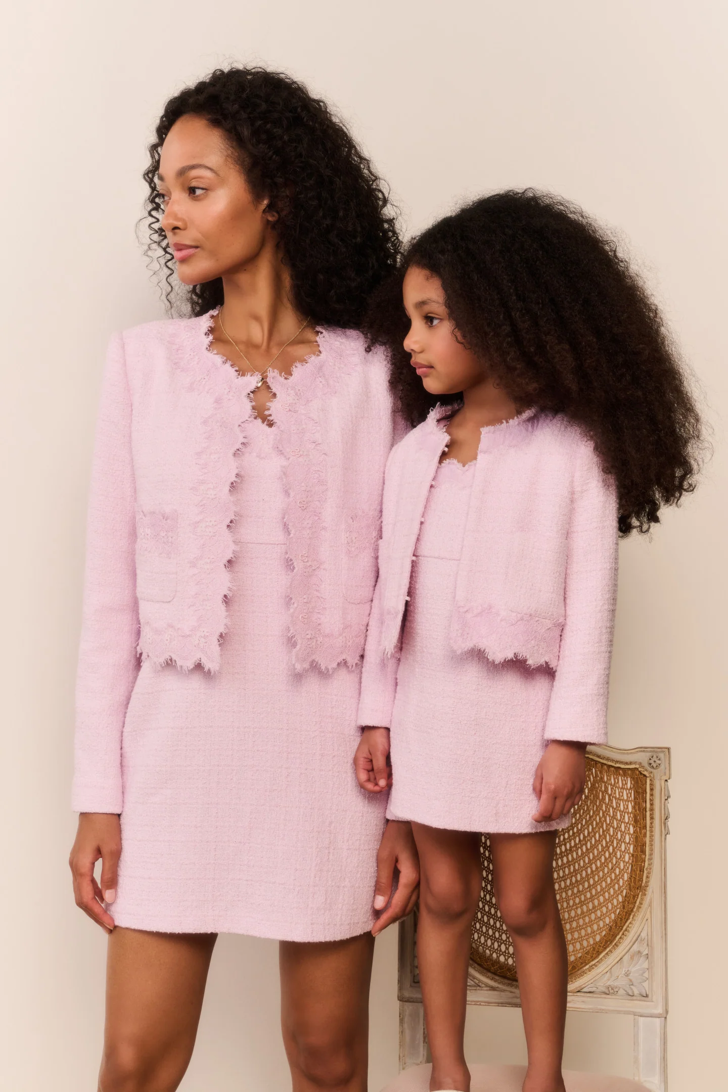 Chaqueta de Tweed de Encaje para Niñas Erina