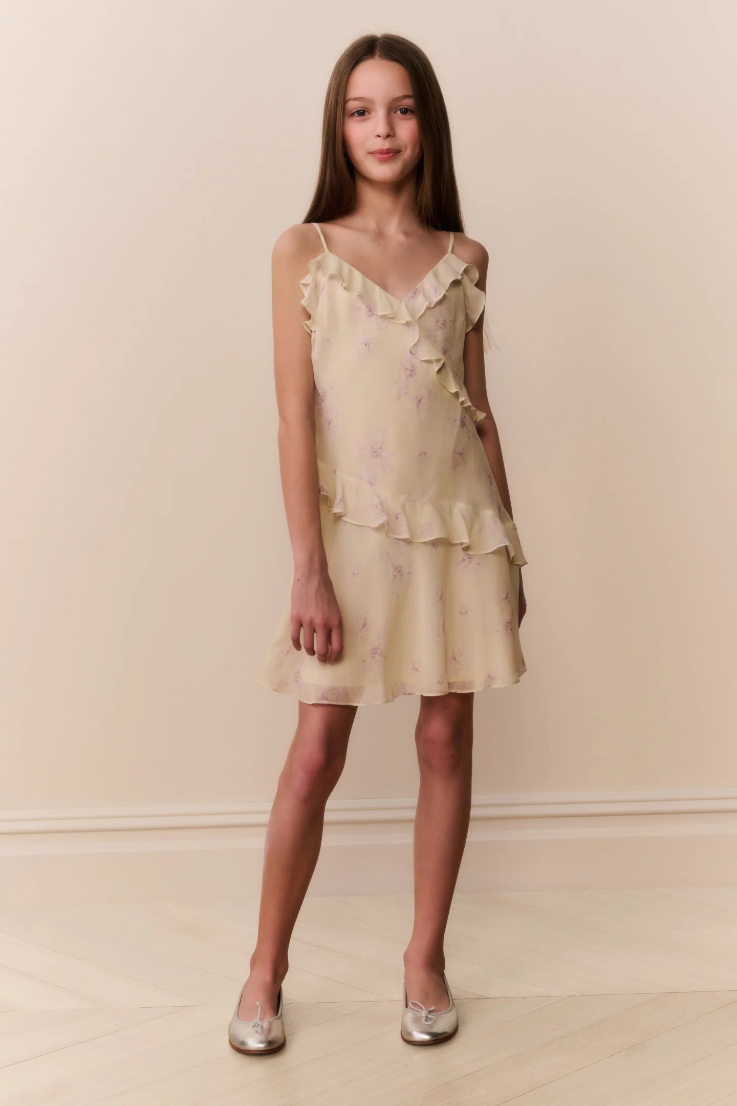 Vestido de Chifón Floral Tween Lomina