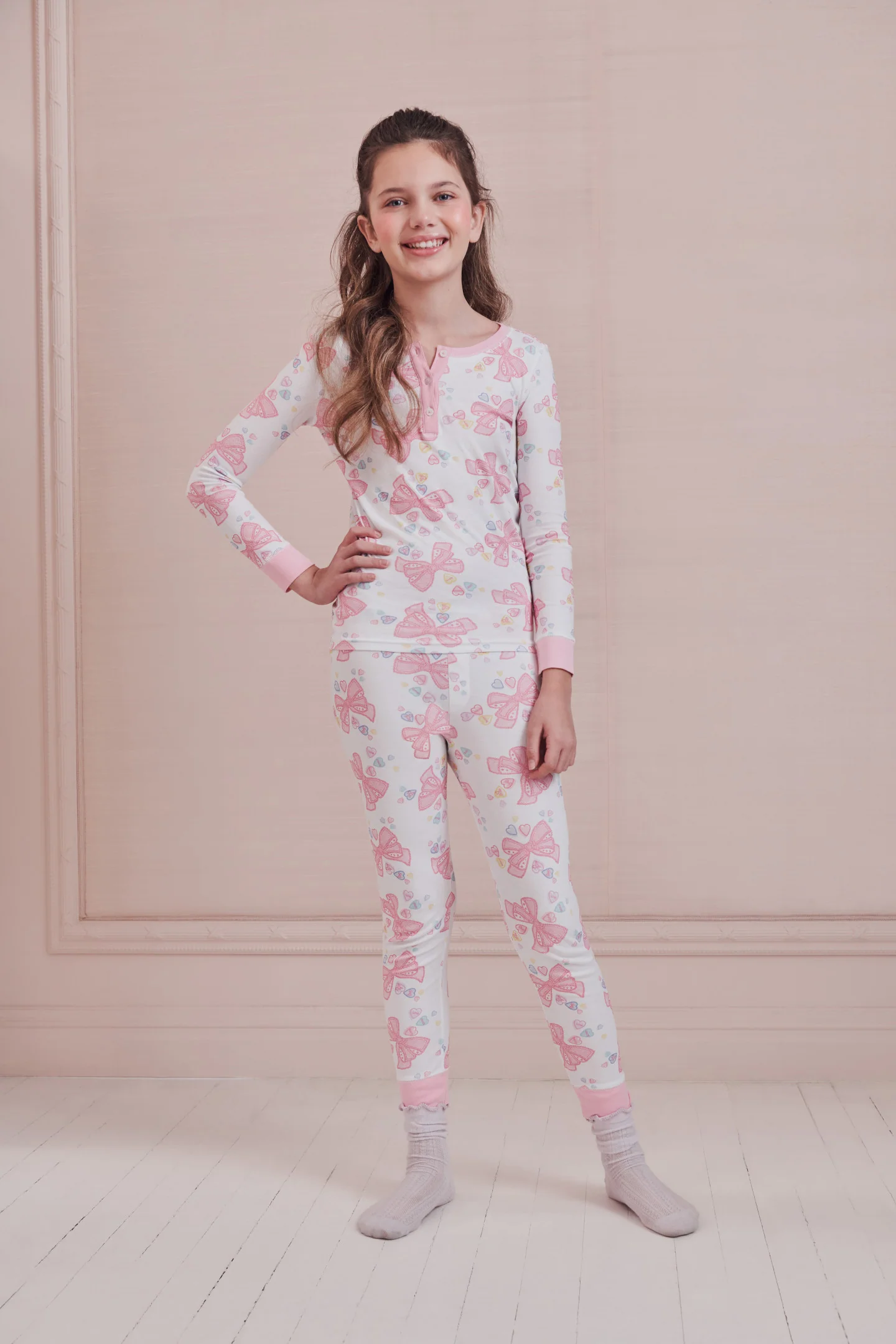 Pijama para niños LoveShackFancy x Roller Rabbit Doily Beux