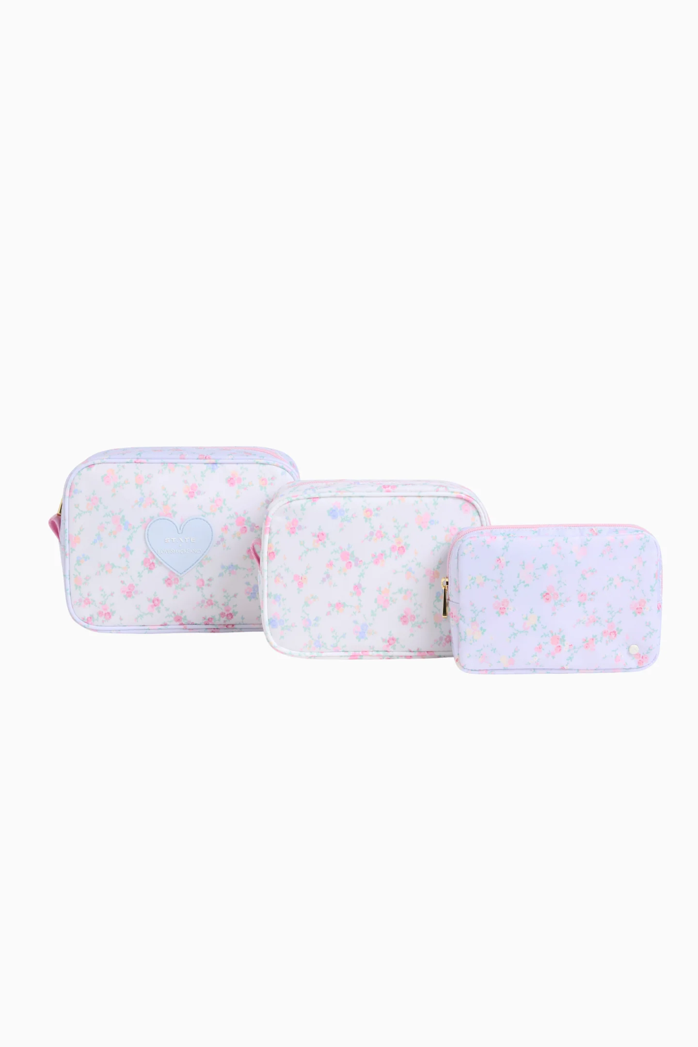 CONJUNTO DE BOLSAS DE VIAJE ESTAMPADAS STATE x LoveShackFancy