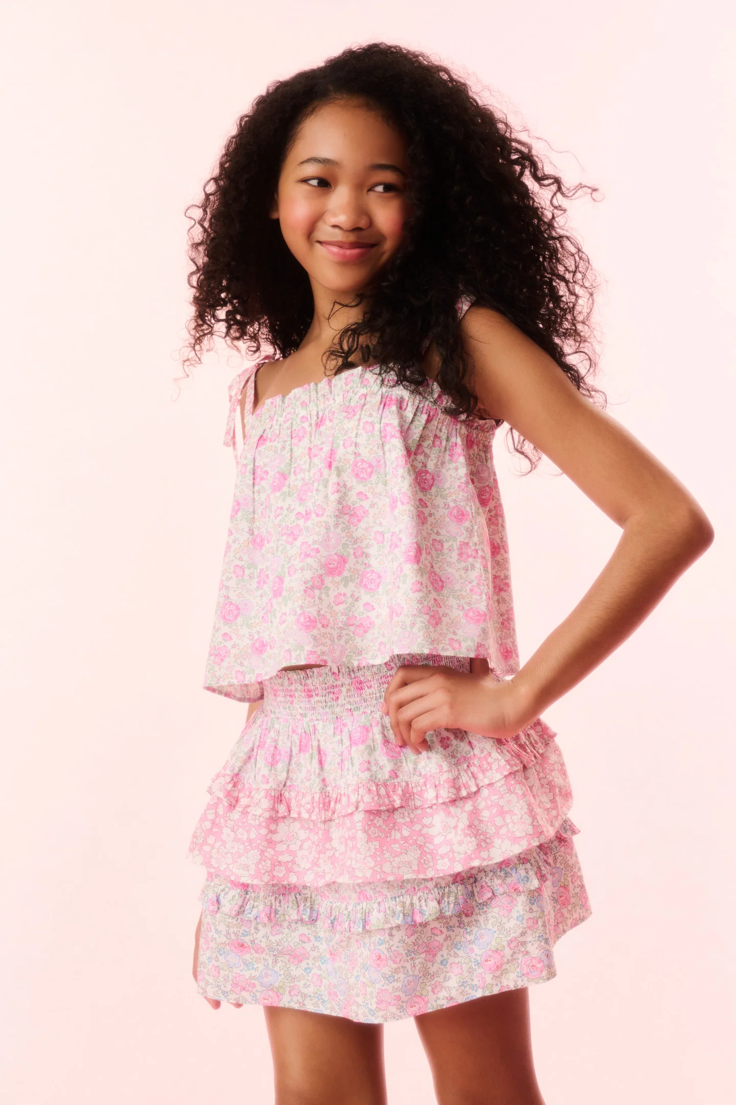 Top de tela Fiorella Liberty para niñas