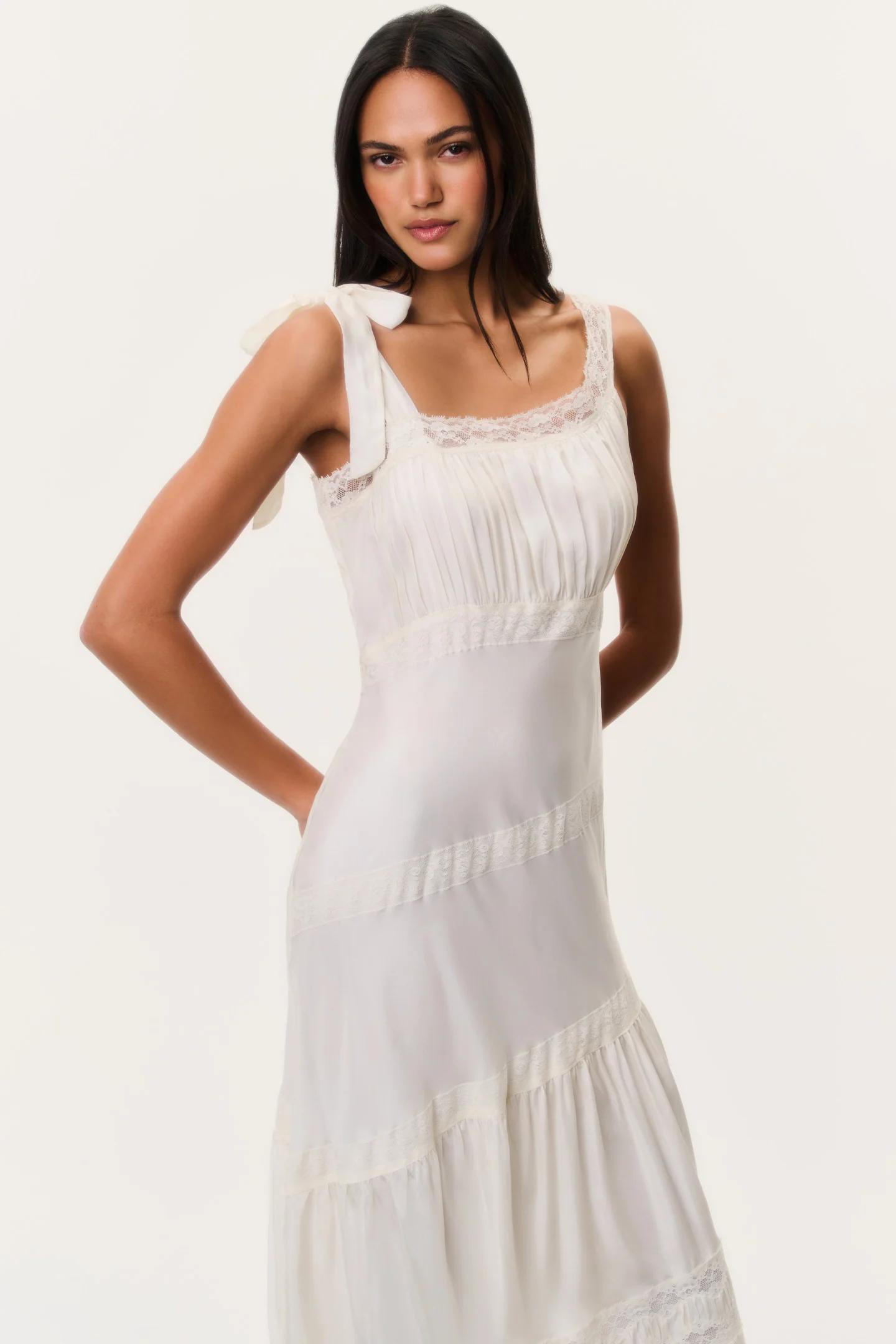Vestido maxi asimétrico de seda Andresy