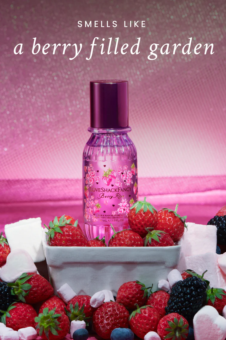 Mini Berry Kiss Spray para Cuerpo y Cabello con Mermelada de Almíbar