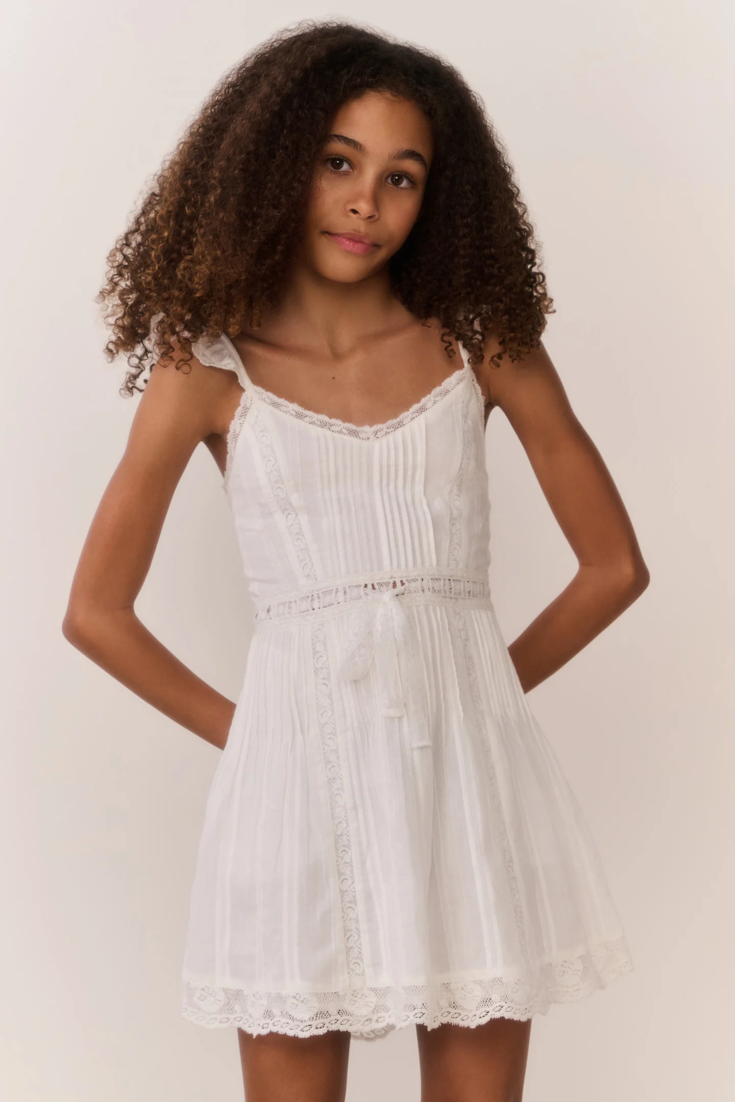Vestido Mini de Algodón Tween Kobryn