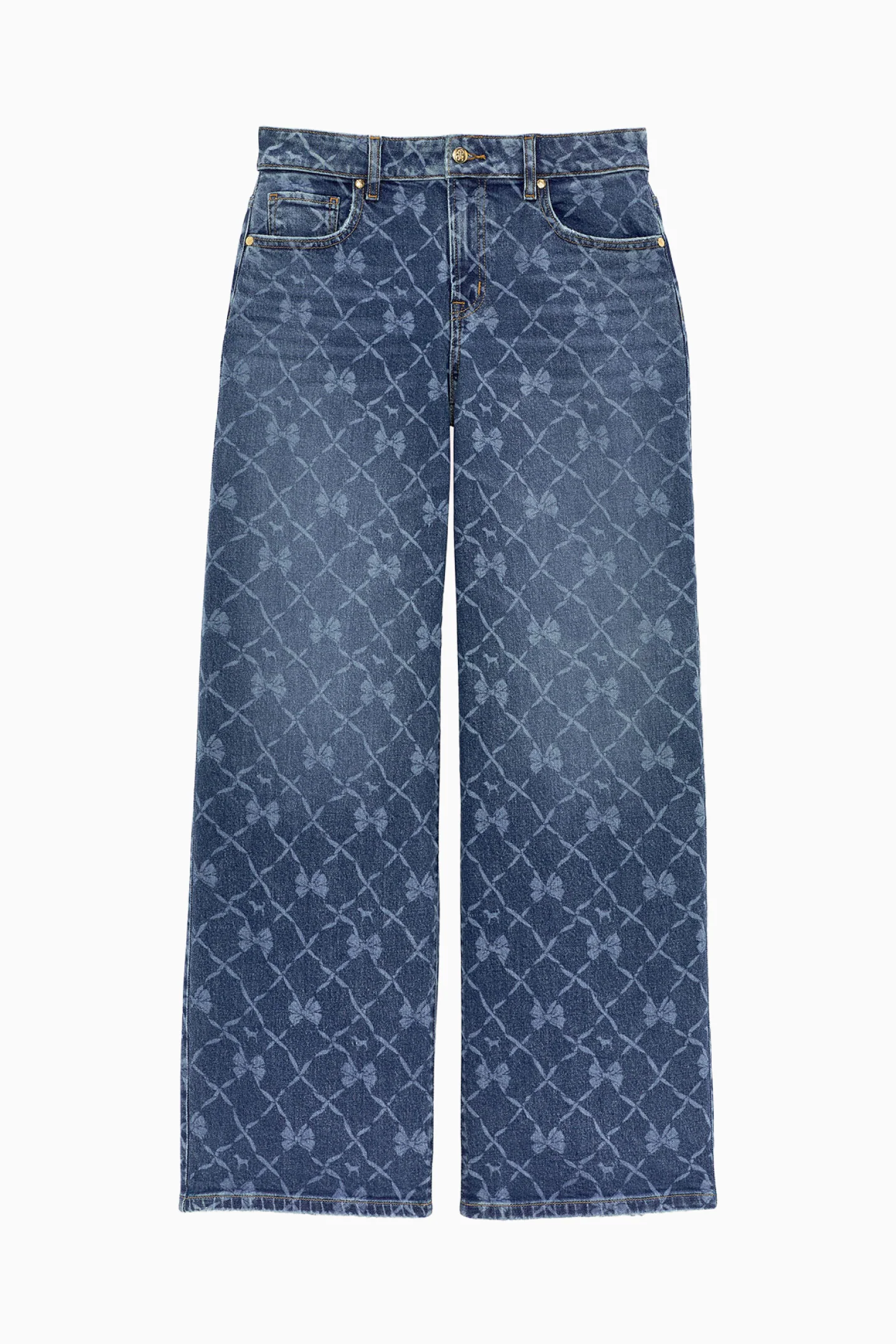 Pantalones de mezclilla PINK x LoveShackFancy con corte amplio