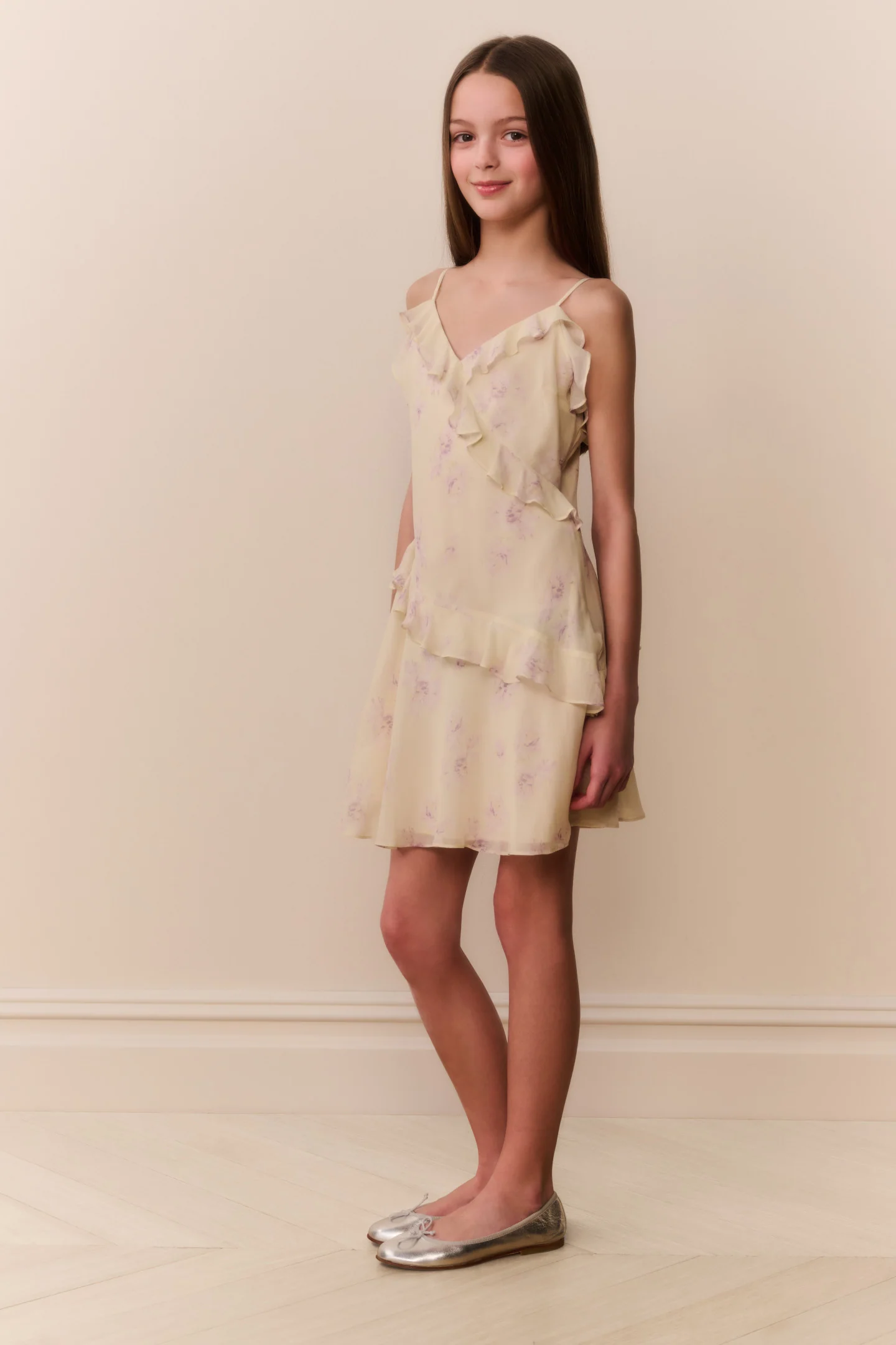 Vestido de Chifón Floral Tween Lomina