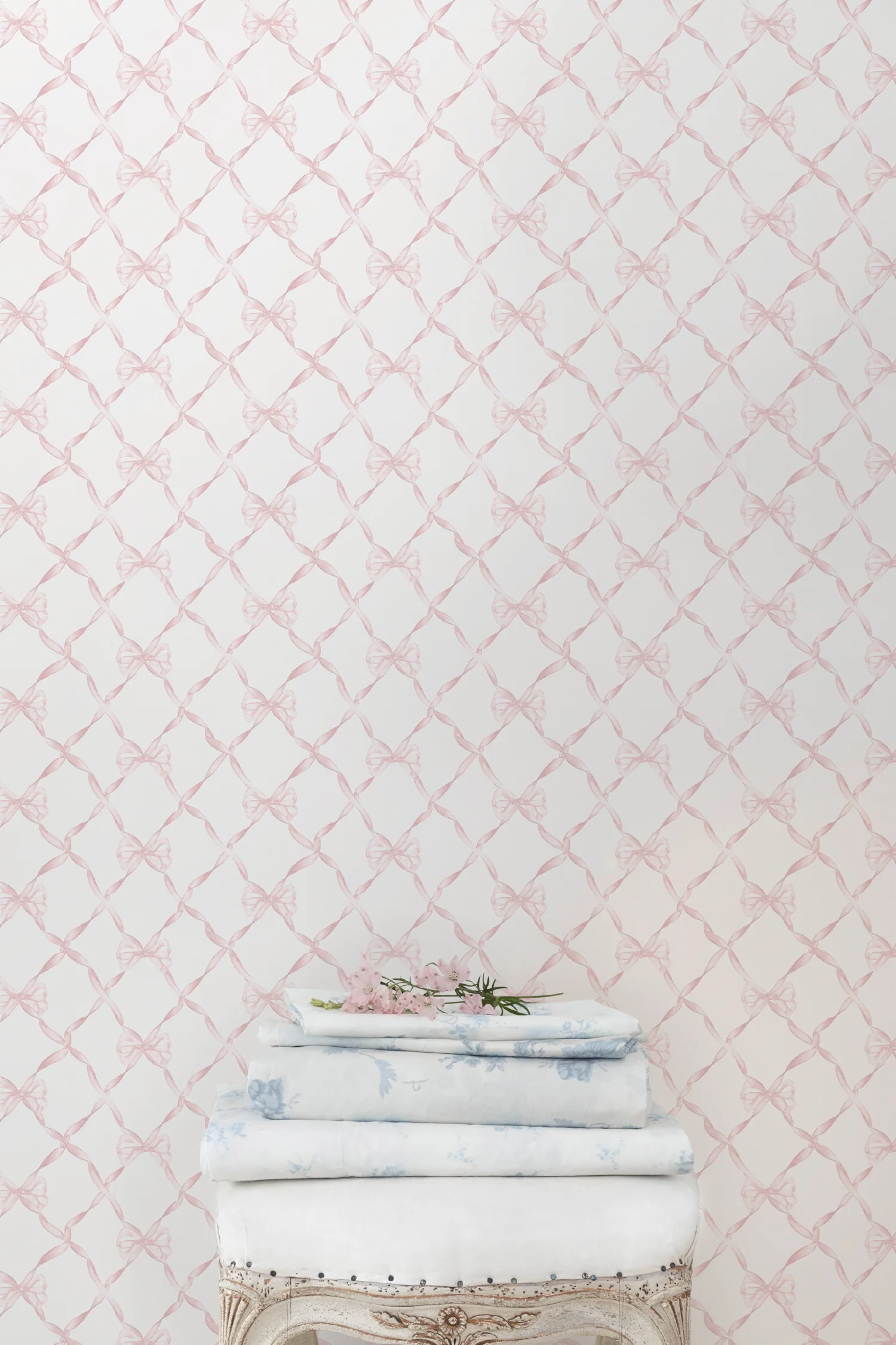 Papel Pintado Estándar Baby Bow Primavera Desvanecido