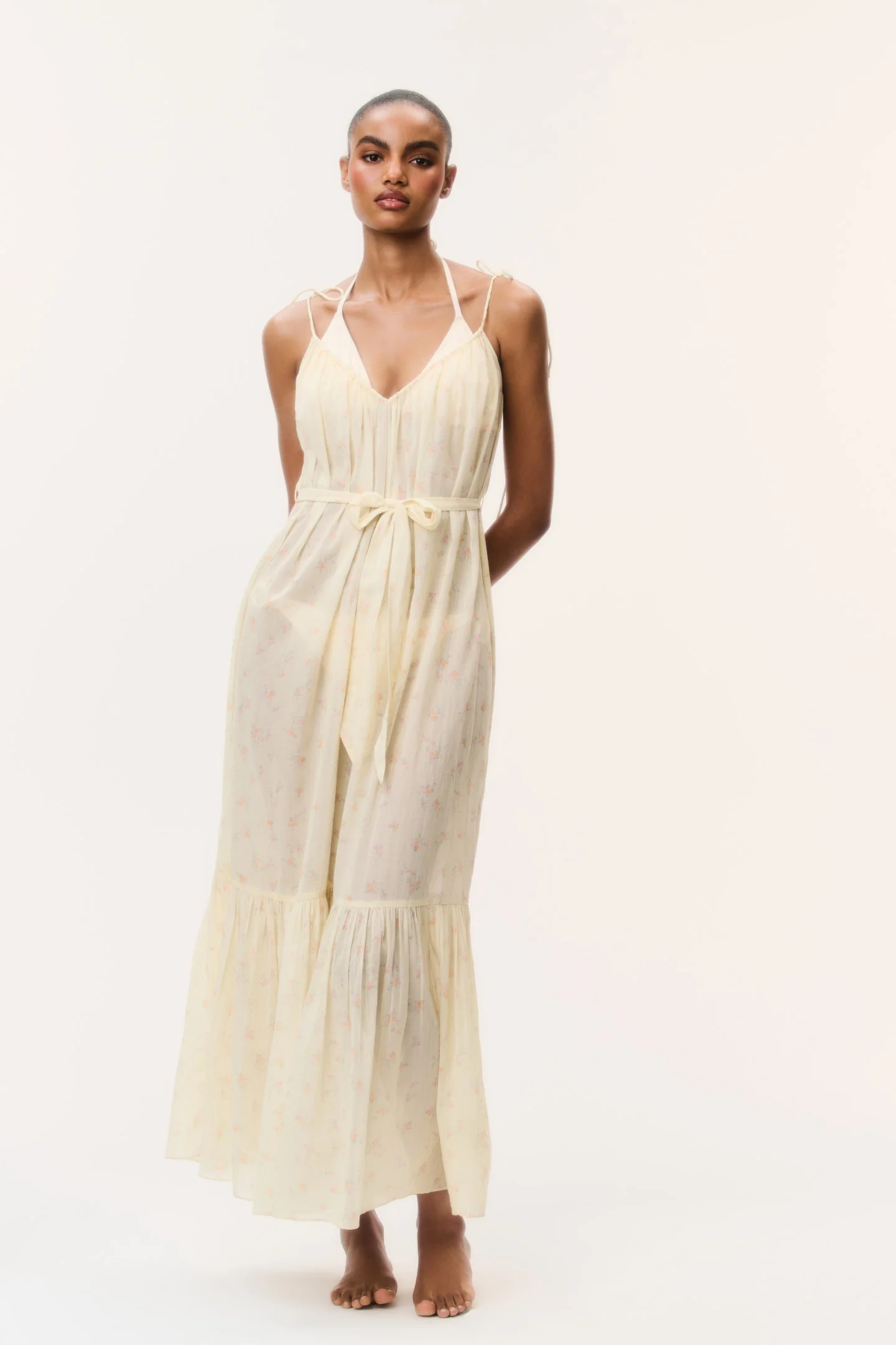 Vestido con cubre vestido de algodón Hale