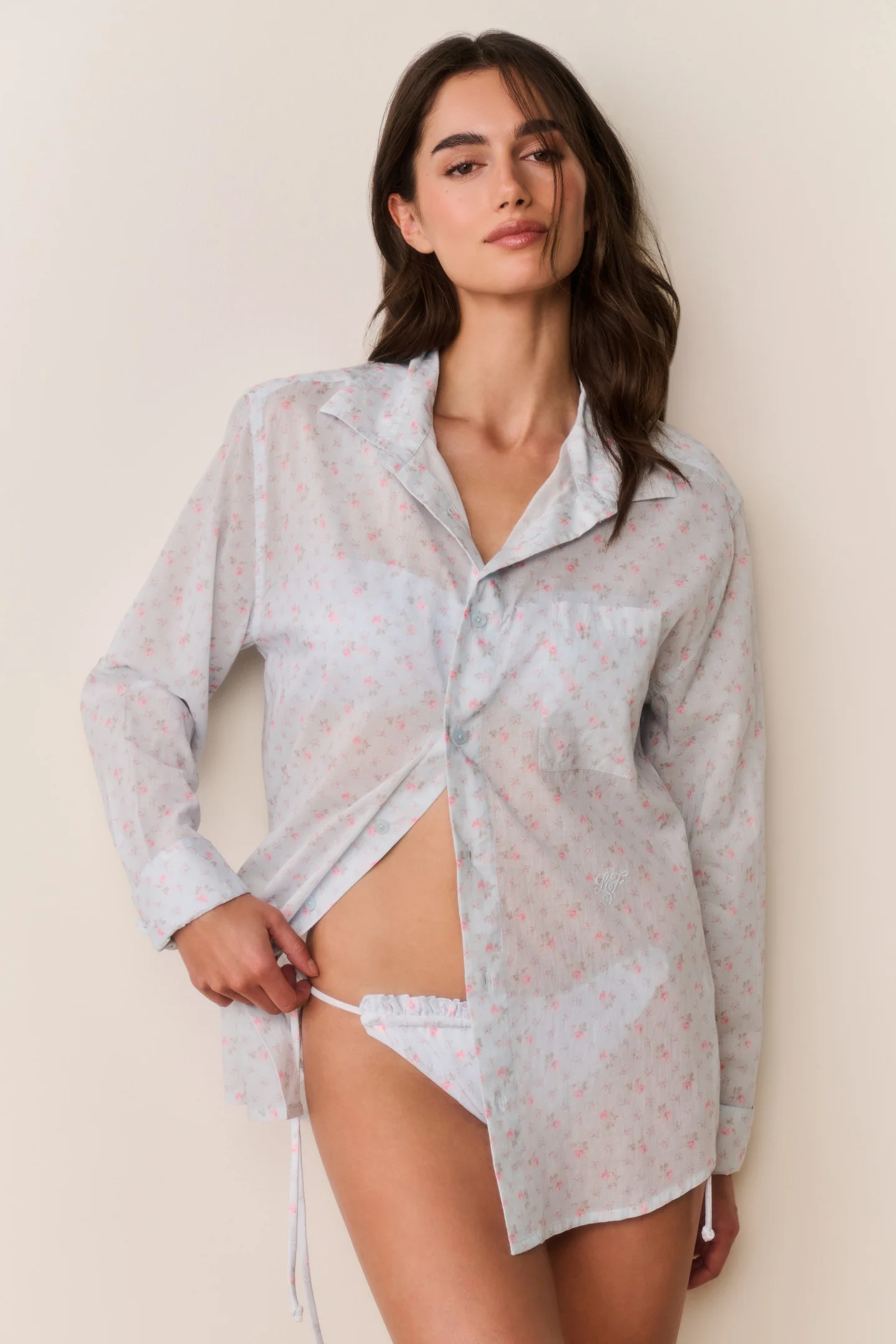Camisa unisex de algodón con estampado floral Hudley