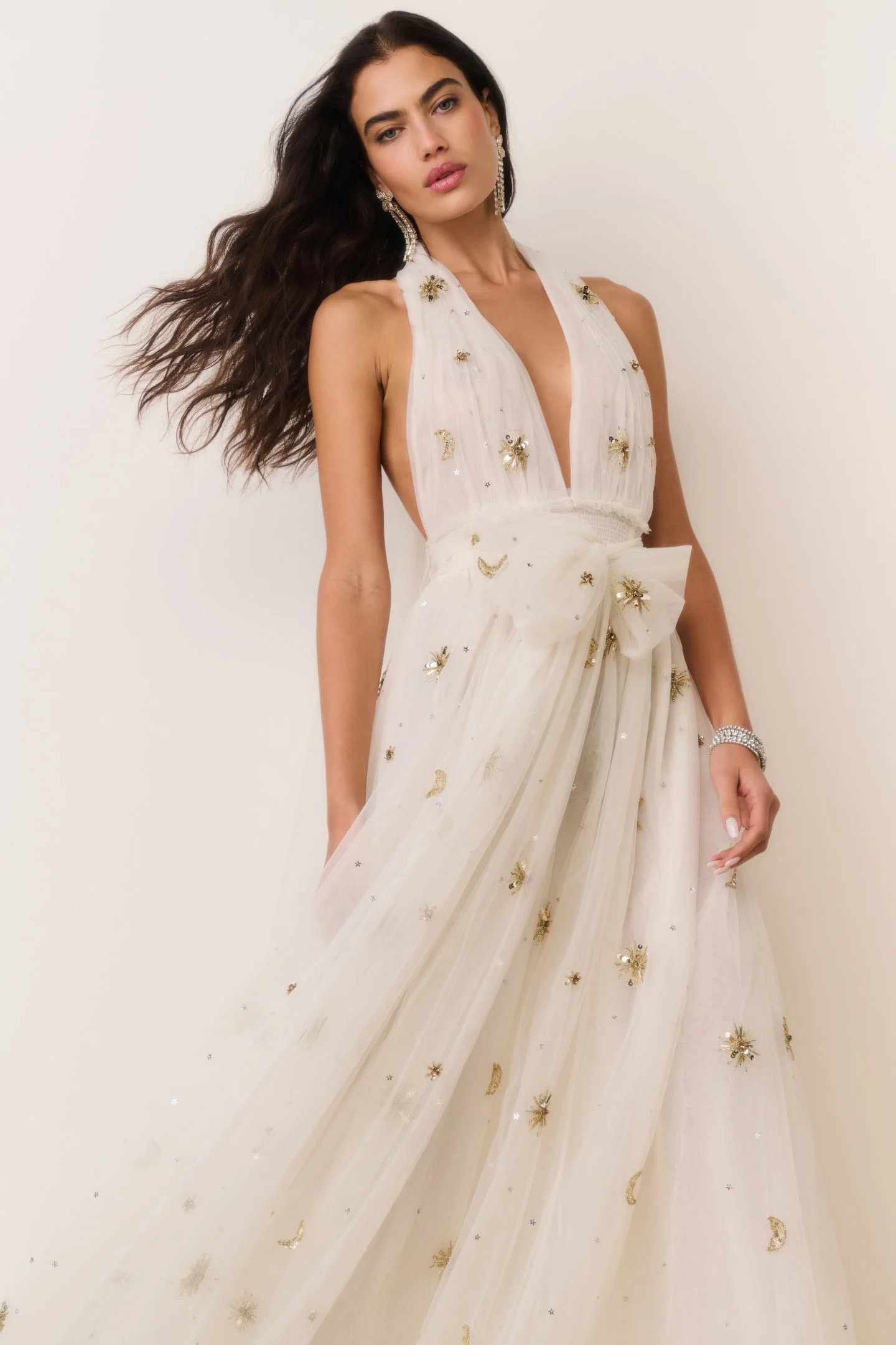 Vestido de tul con adornos celestiales Eldora