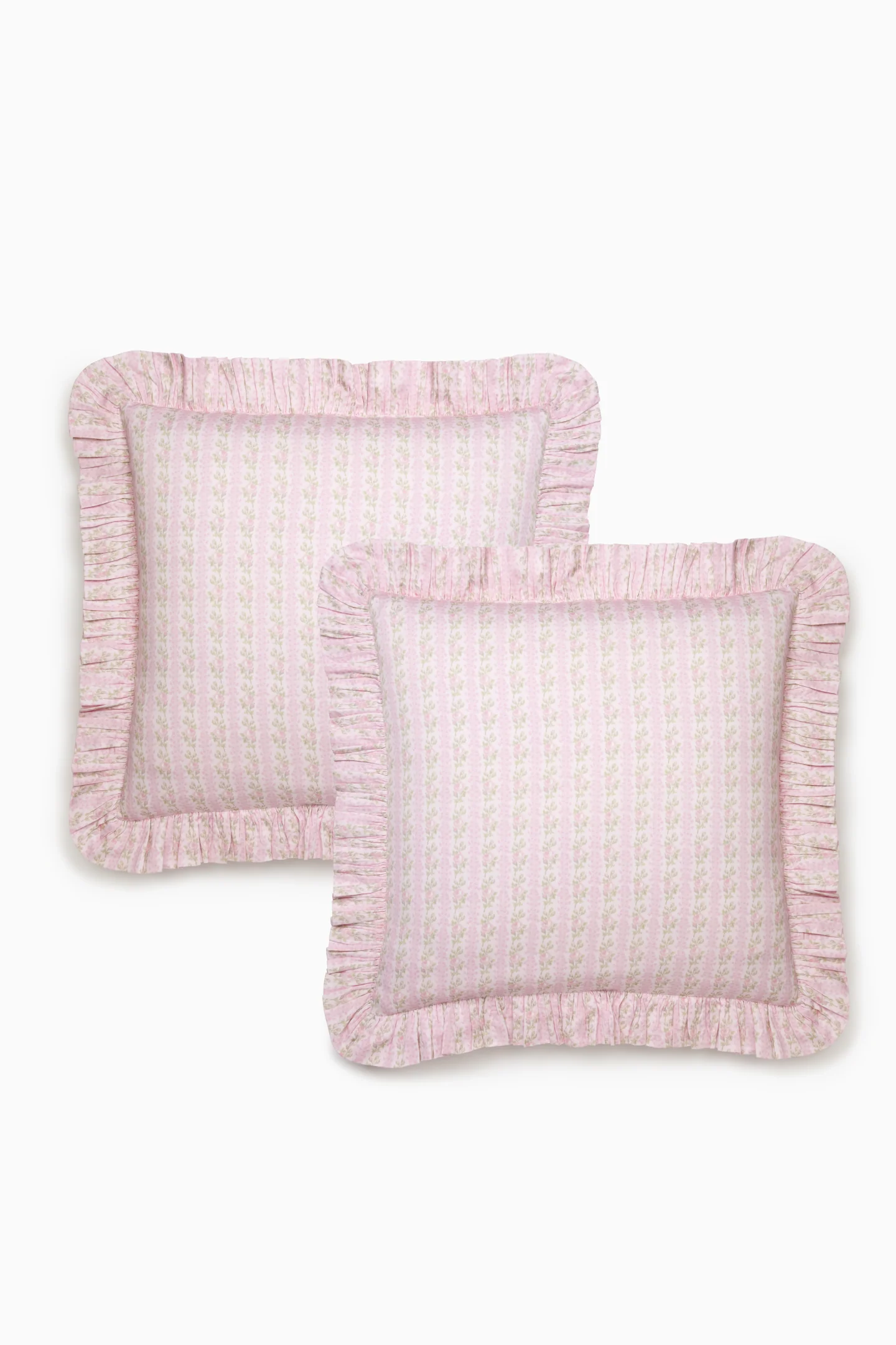 Juego de Fundas de Almohada Euro con Volantes Forever In Love, 2 Unidades