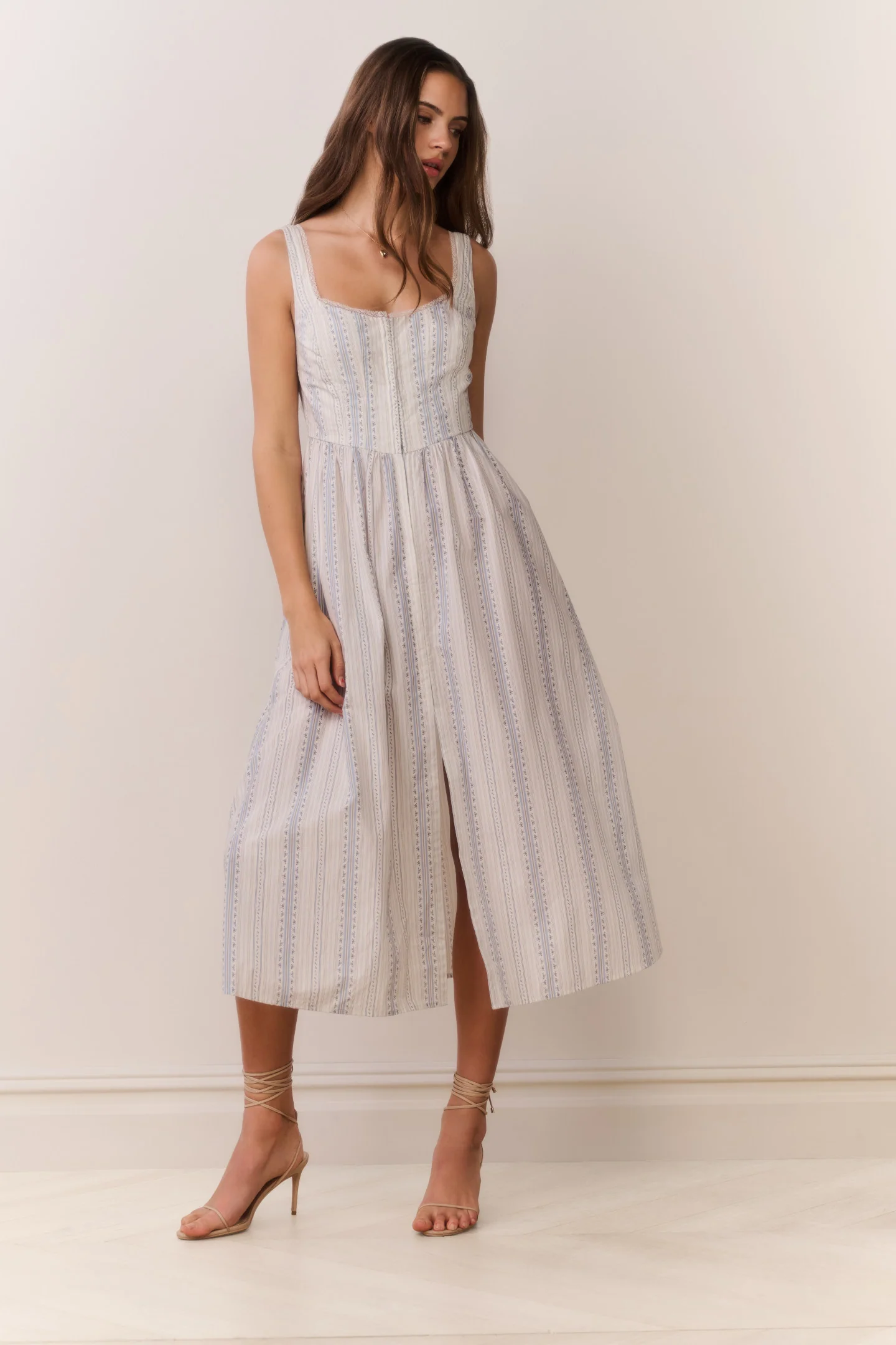 Vestido Midi de Terciopelo de Algodón Majory