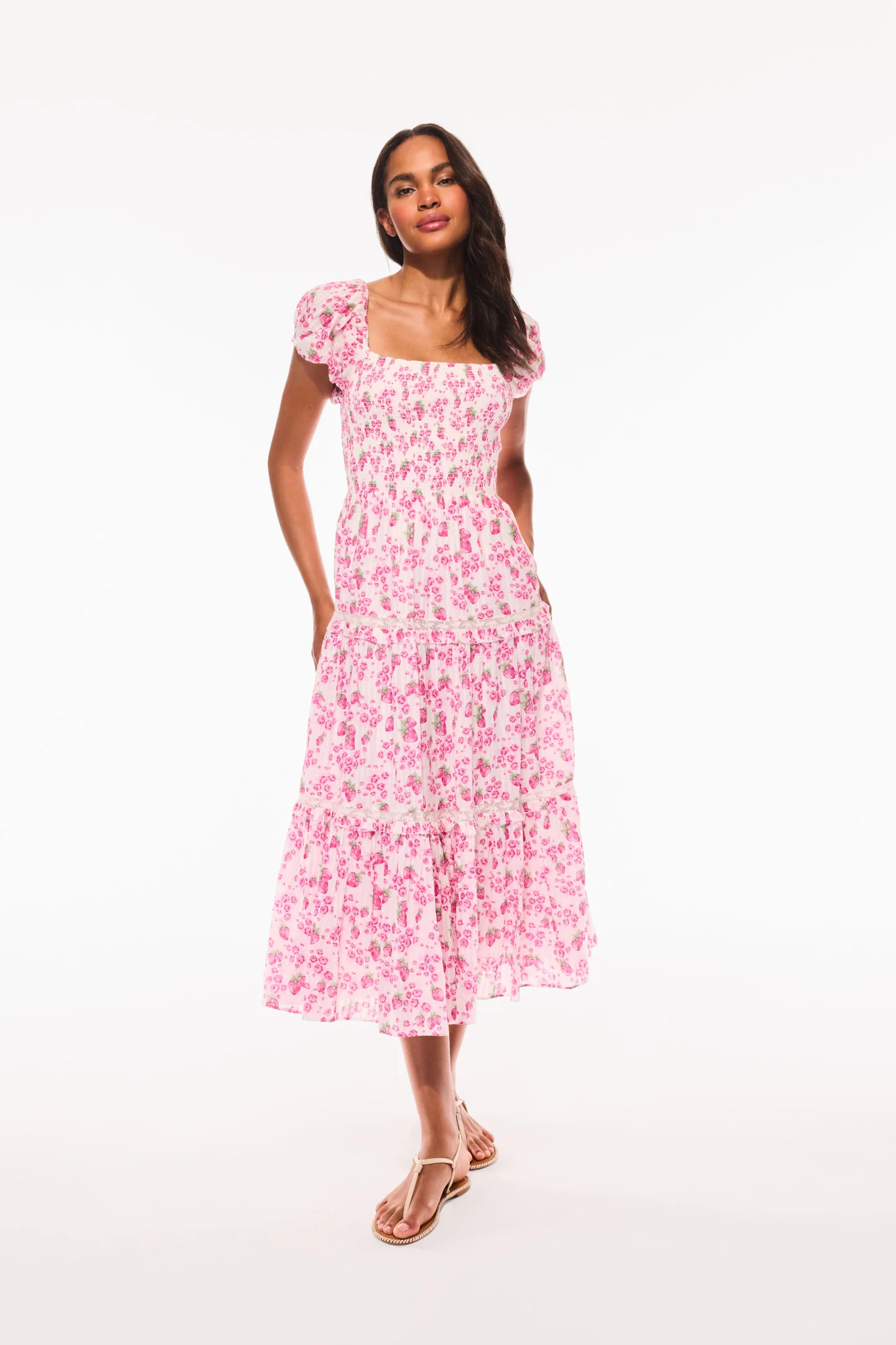 Vestido Midi Estampado Heredado de Masie de Verano